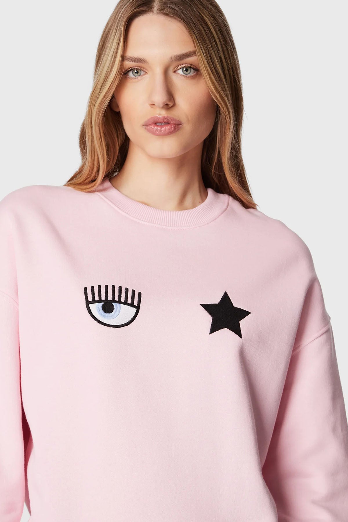 Chiara Ferragni Yuvarlak Yaka Logolu Sweatshirt-Libas Trendy Fashion Store