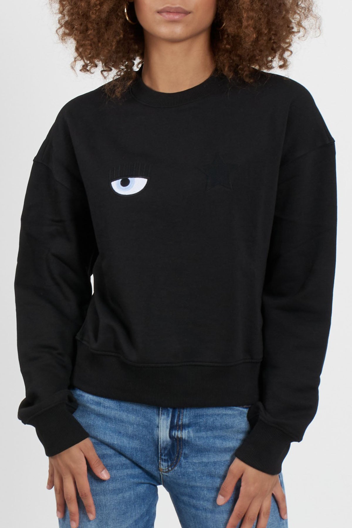 Chiara Ferragni Yuvarlak Yaka Logolu Sweatshirt-Libas Trendy Fashion Store