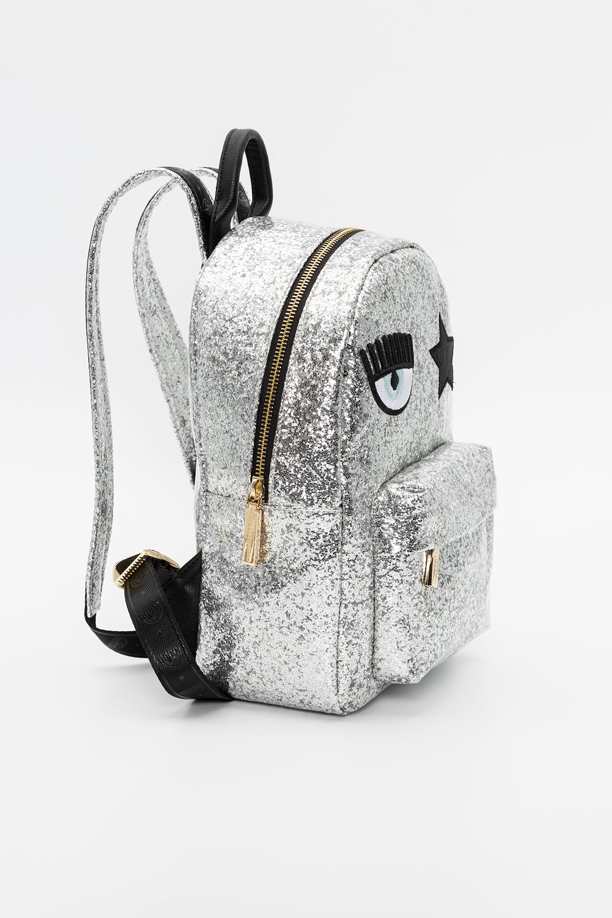Chiara Ferragni Göz Logolu Parıltılı Sırt Çantası-Libas Trendy Fashion Store