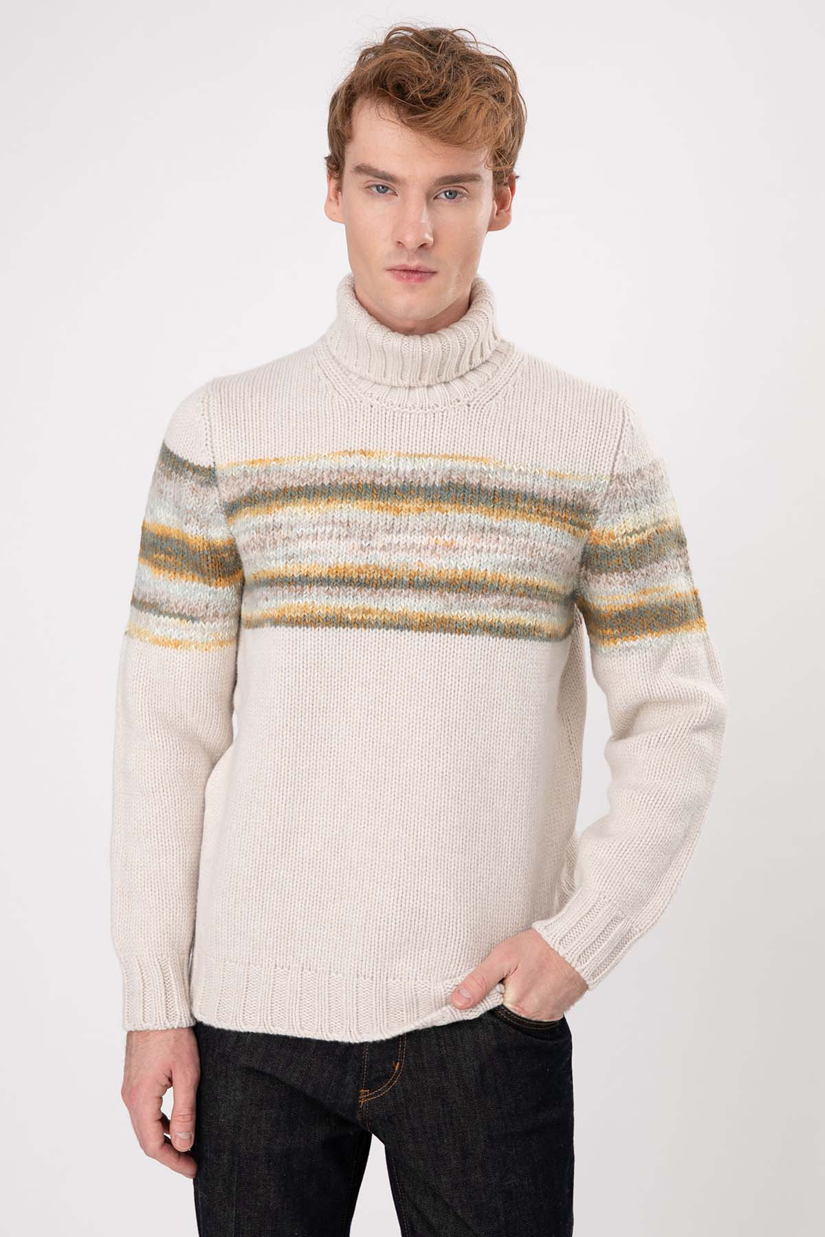 Gran Sasso Balıkçı Yaka Yün Örgü Triko-Libas Trendy Fashion Store