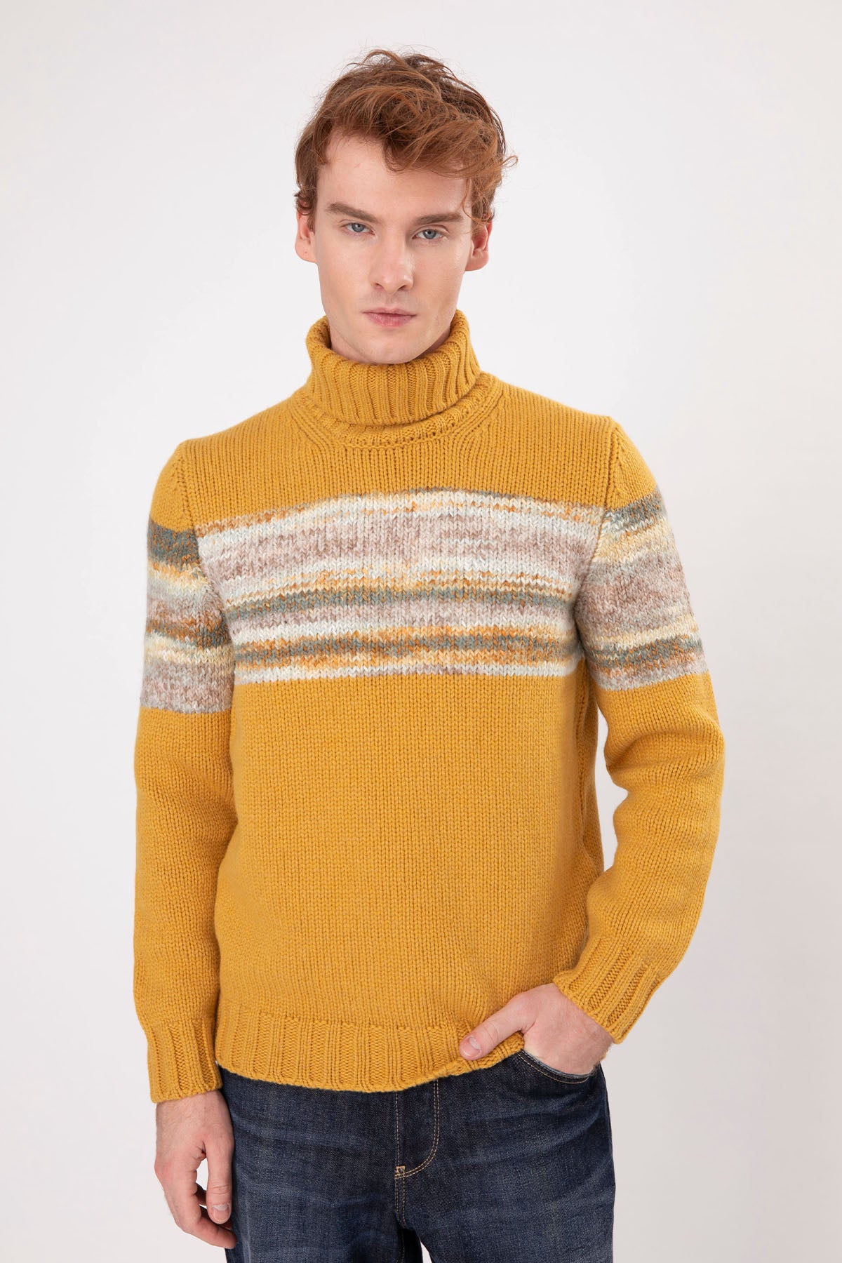 Gran Sasso Balıkçı Yaka Yün Örgü Triko-Libas Trendy Fashion Store