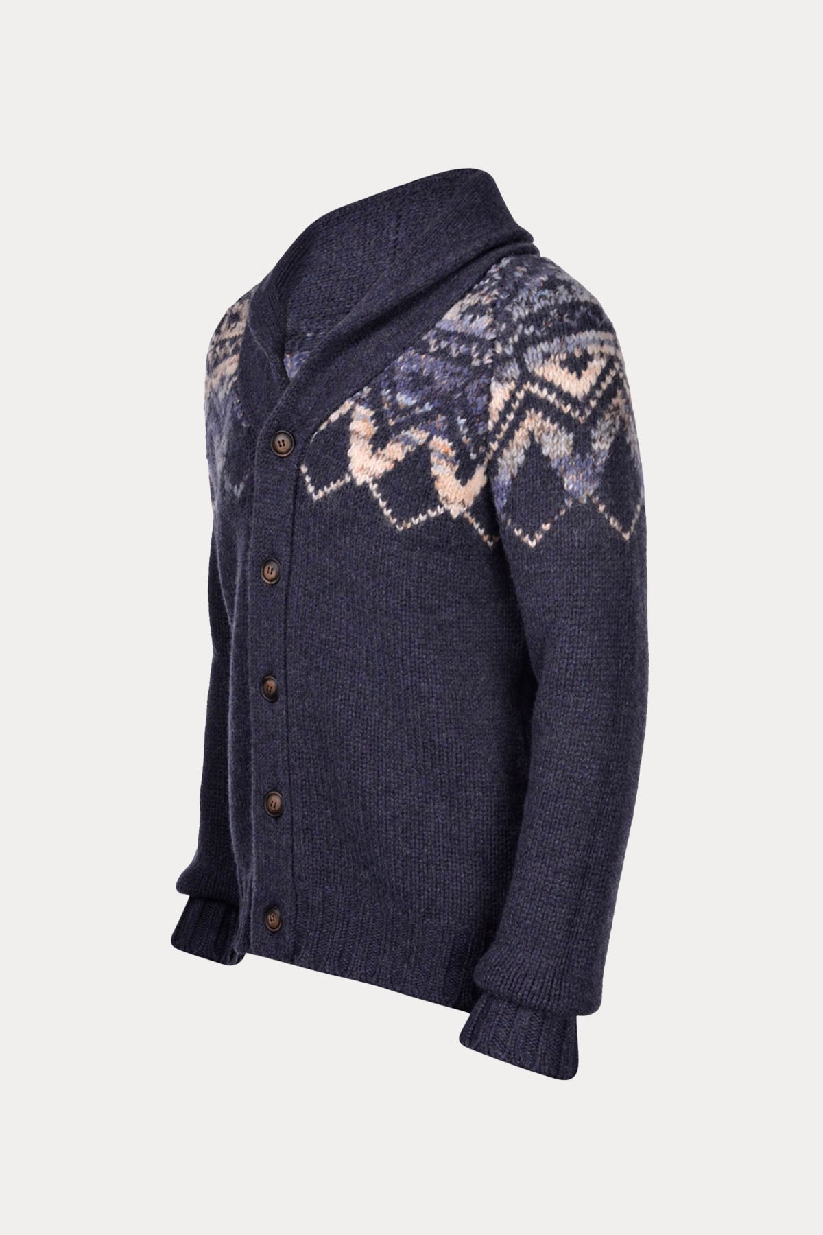 Gran Sasso Şal Yaka Yün Örgü Triko Ceket-Libas Trendy Fashion Store