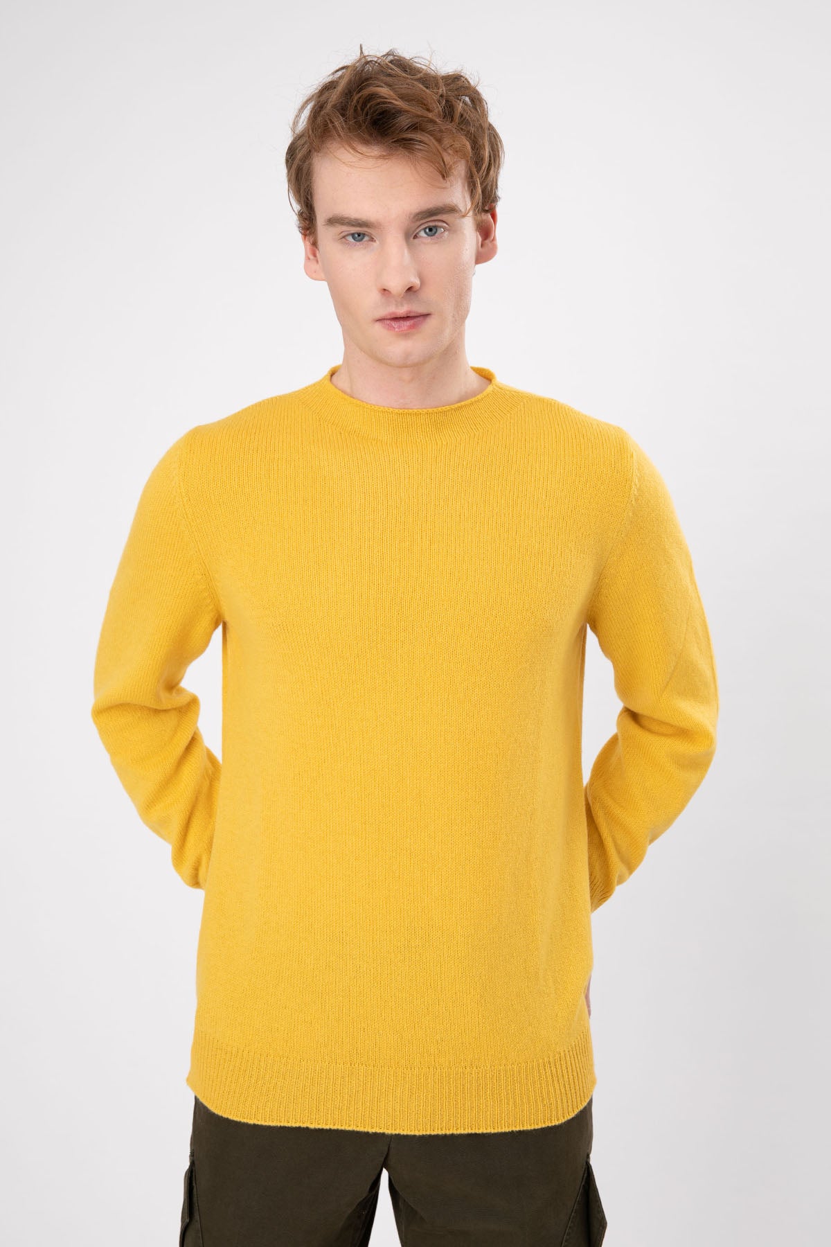 Gran Sasso Yuvarlak Yaka Yün Örgü Triko-Libas Trendy Fashion Store