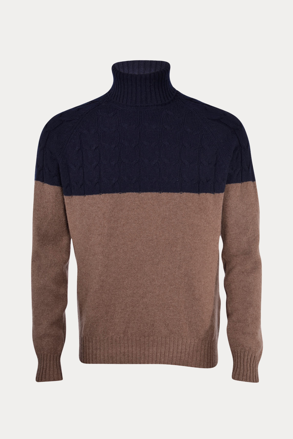 Gran Sasso Balıkçı Yaka Saç Örgü Yün Triko-Libas Trendy Fashion Store