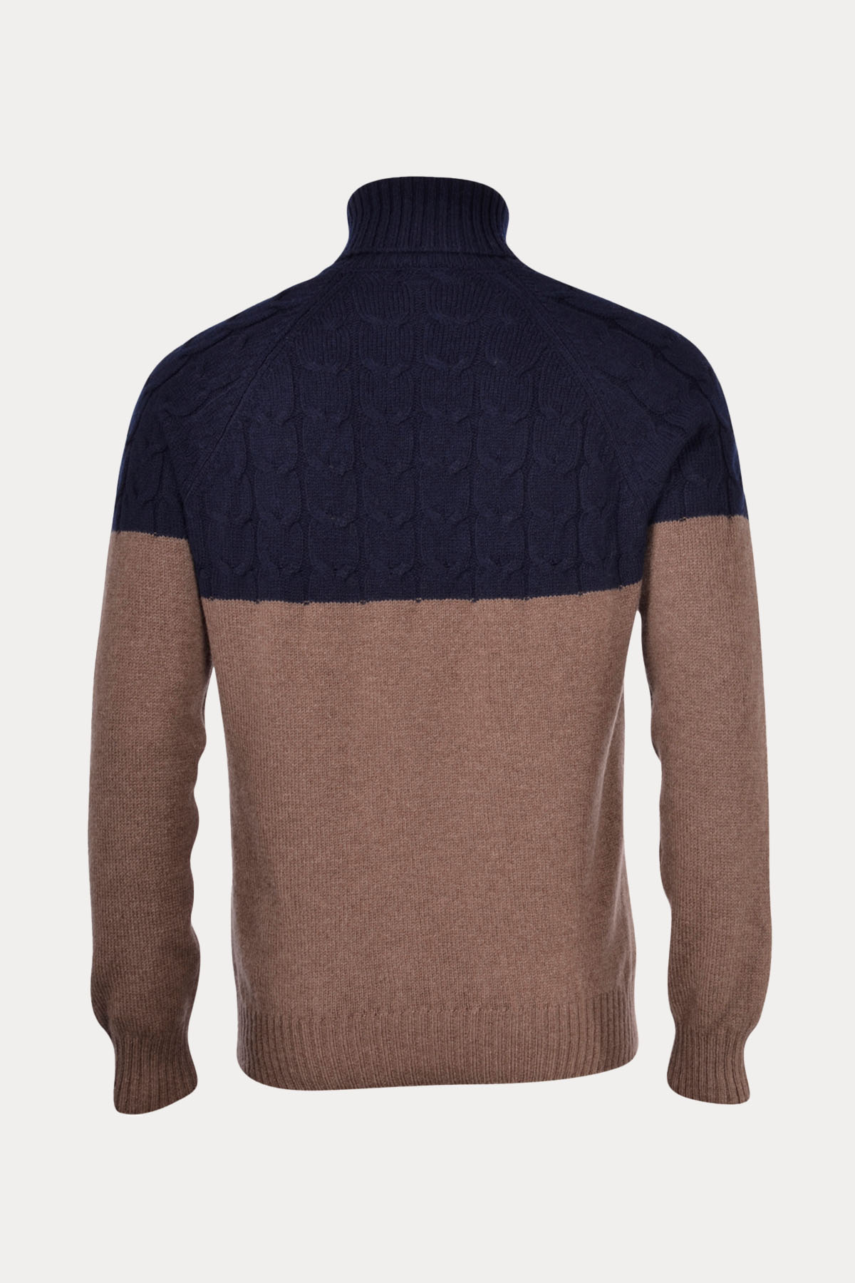 Gran Sasso Balıkçı Yaka Saç Örgü Yün Triko-Libas Trendy Fashion Store