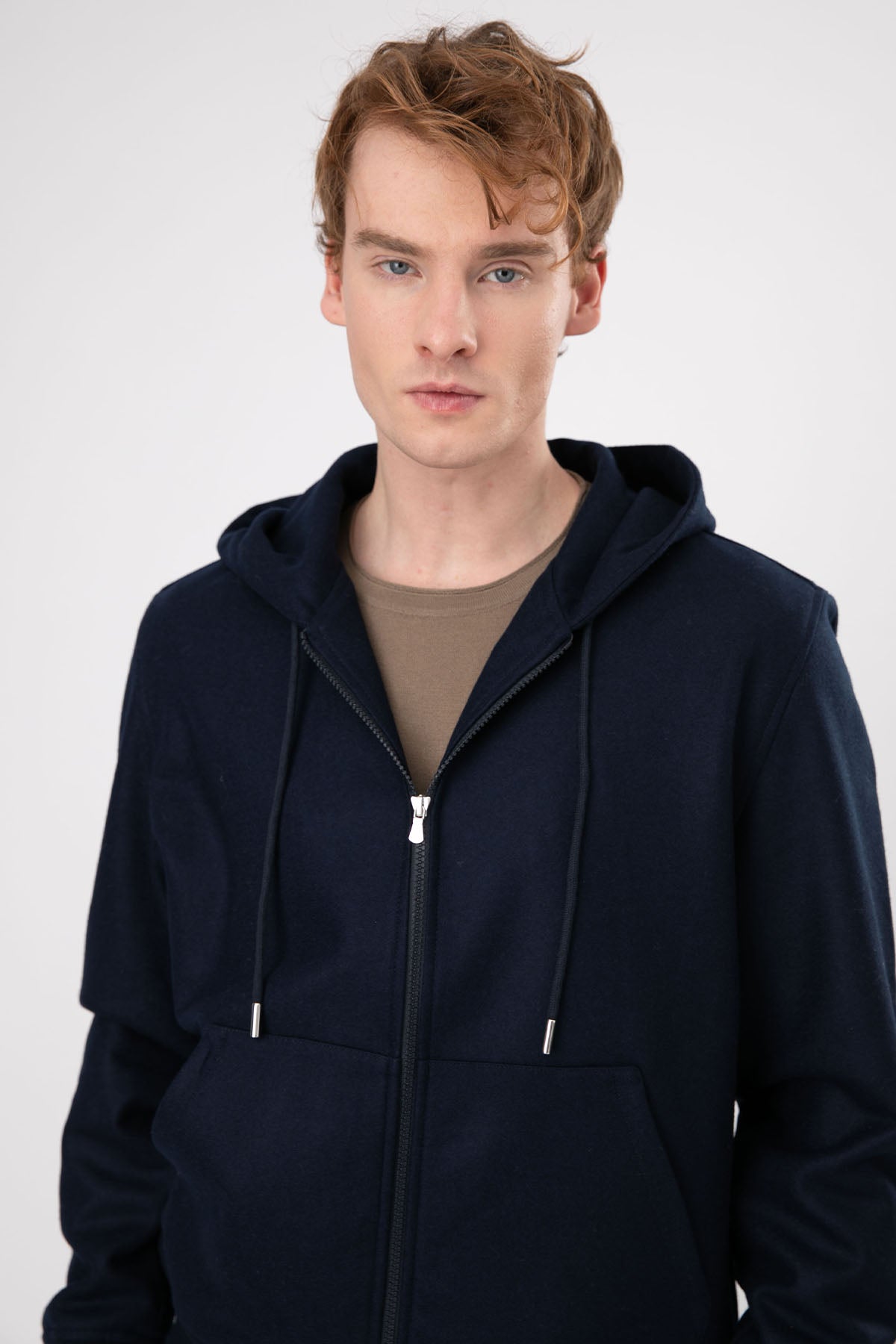 Gran Sasso Kapüşonlu Yün Sweatshirt Ceket-Libas Trendy Fashion Store