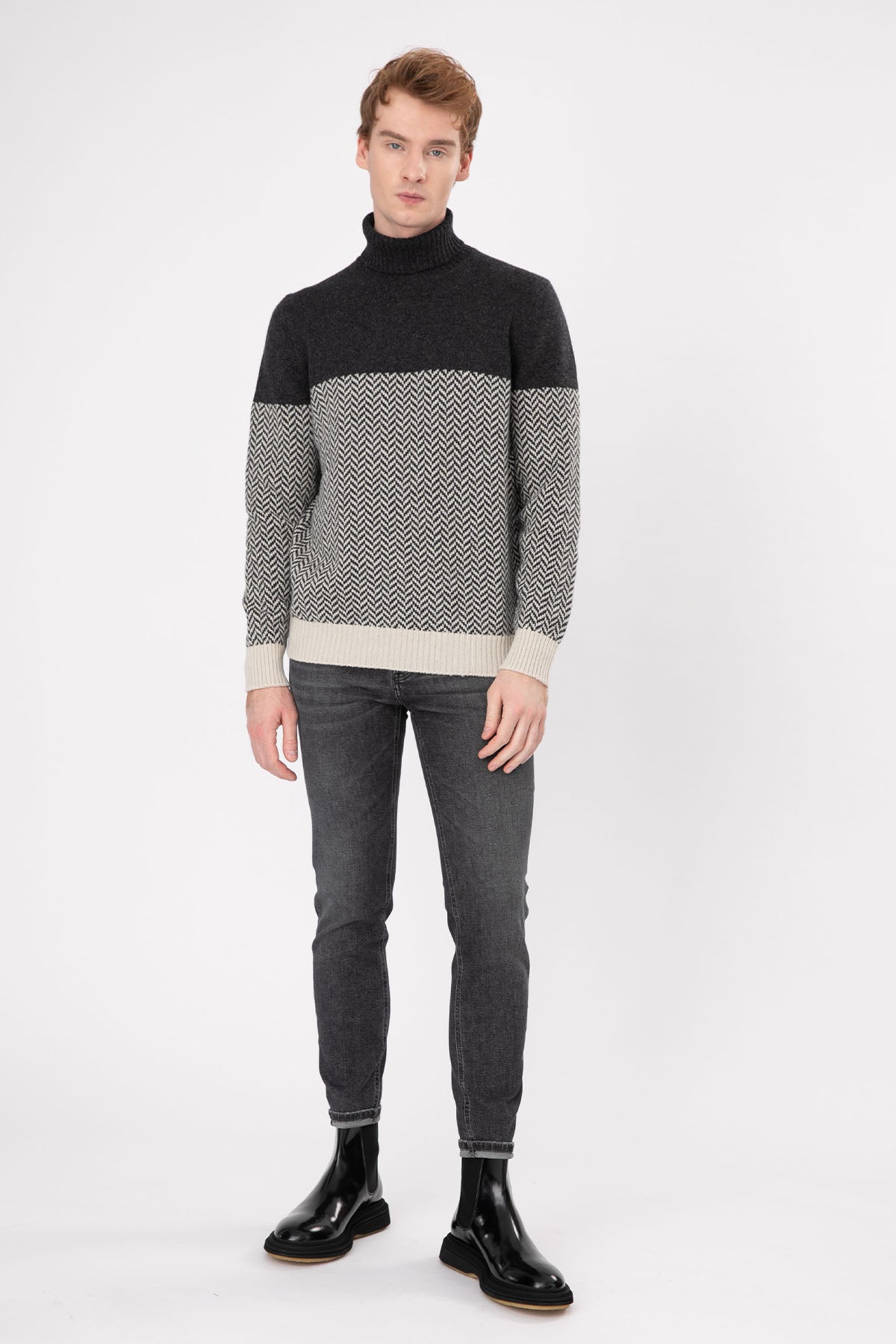 Gran Sasso Balıkçı Yaka Yün Örgü Triko-Libas Trendy Fashion Store