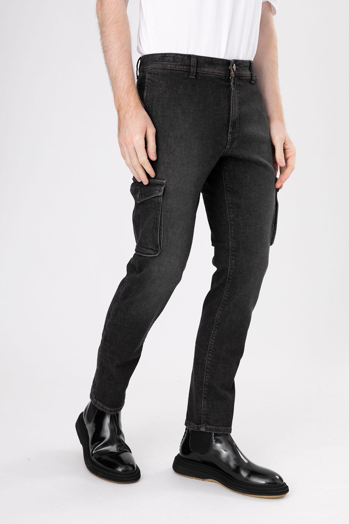 Richard J. Brown Nairobi Slim Fit Kargo Jean Pantolon-Libas Trendy Fashion Store