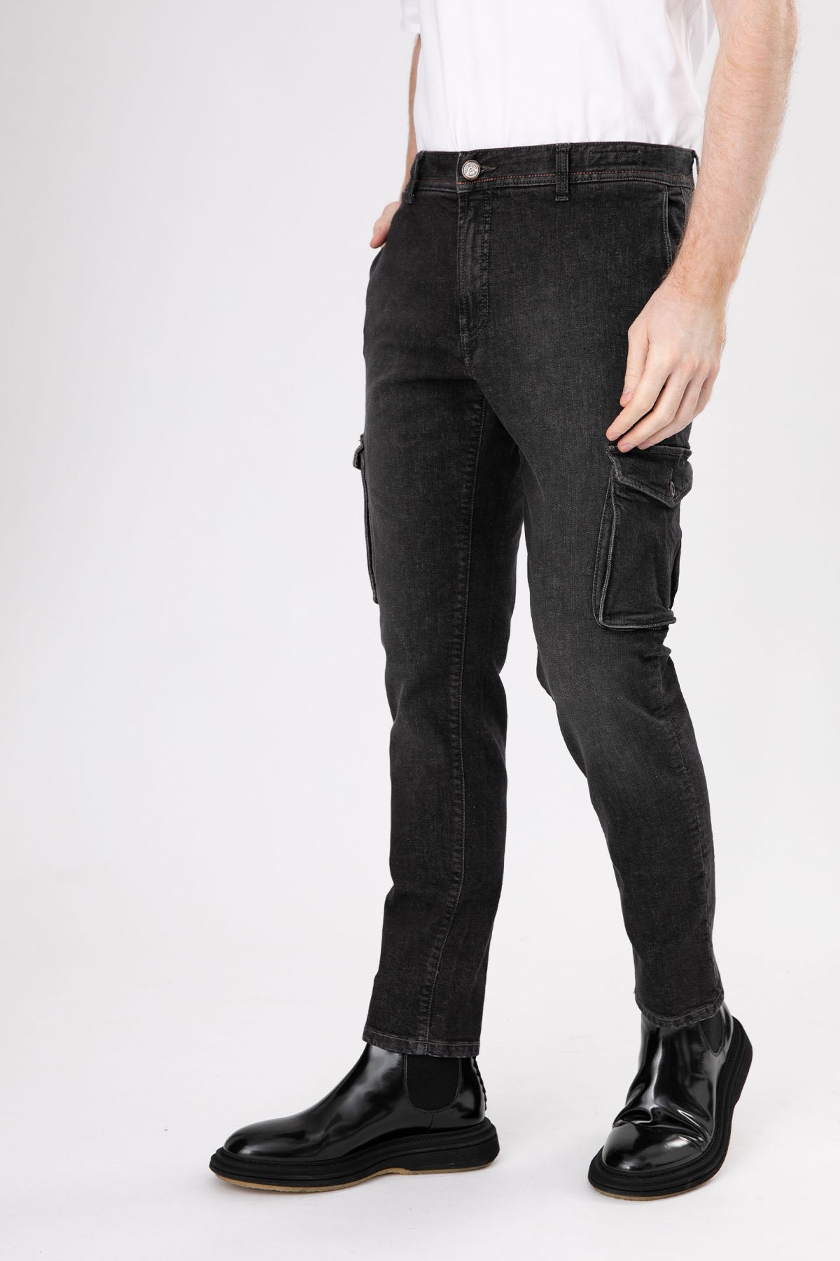 Richard J. Brown Nairobi Slim Fit Kargo Jean Pantolon-Libas Trendy Fashion Store