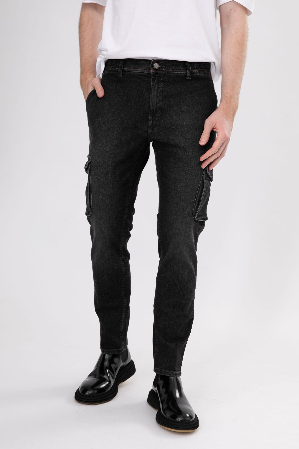 Richard J. Brown Nairobi Slim Fit Kargo Jean Pantolon-Libas Trendy Fashion Store