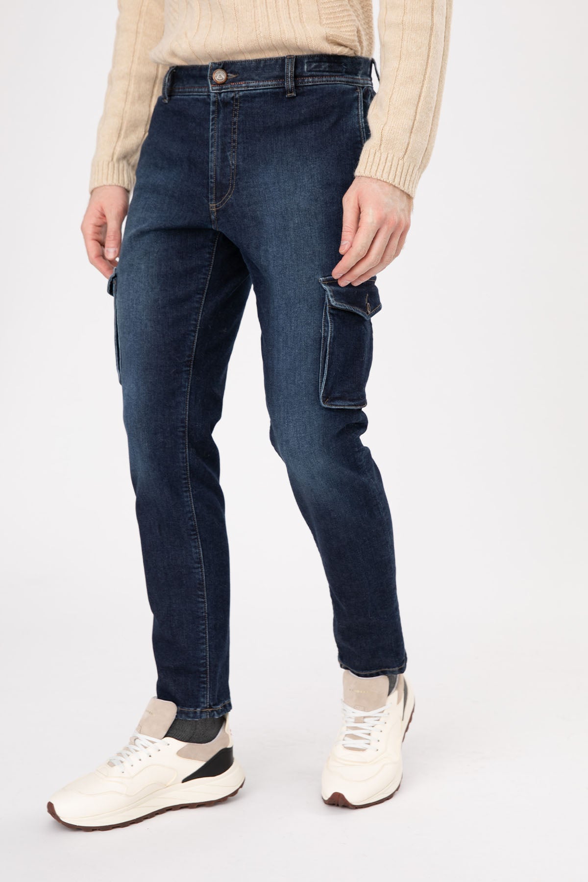 Richard J. Brown Nairobi Slim Fit Kargo Jean Pantolon-Libas Trendy Fashion Store