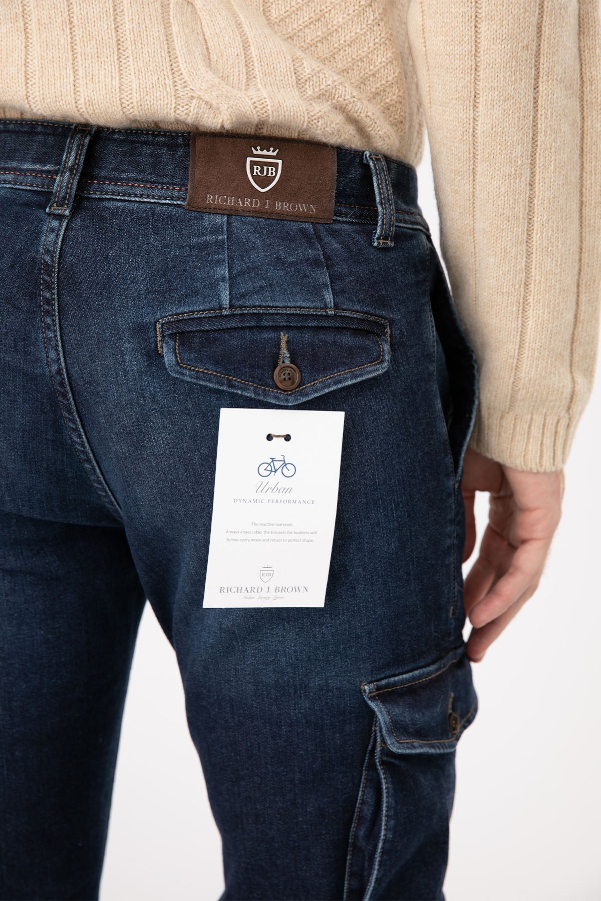 Richard J. Brown Nairobi Slim Fit Kargo Jean Pantolon-Libas Trendy Fashion Store