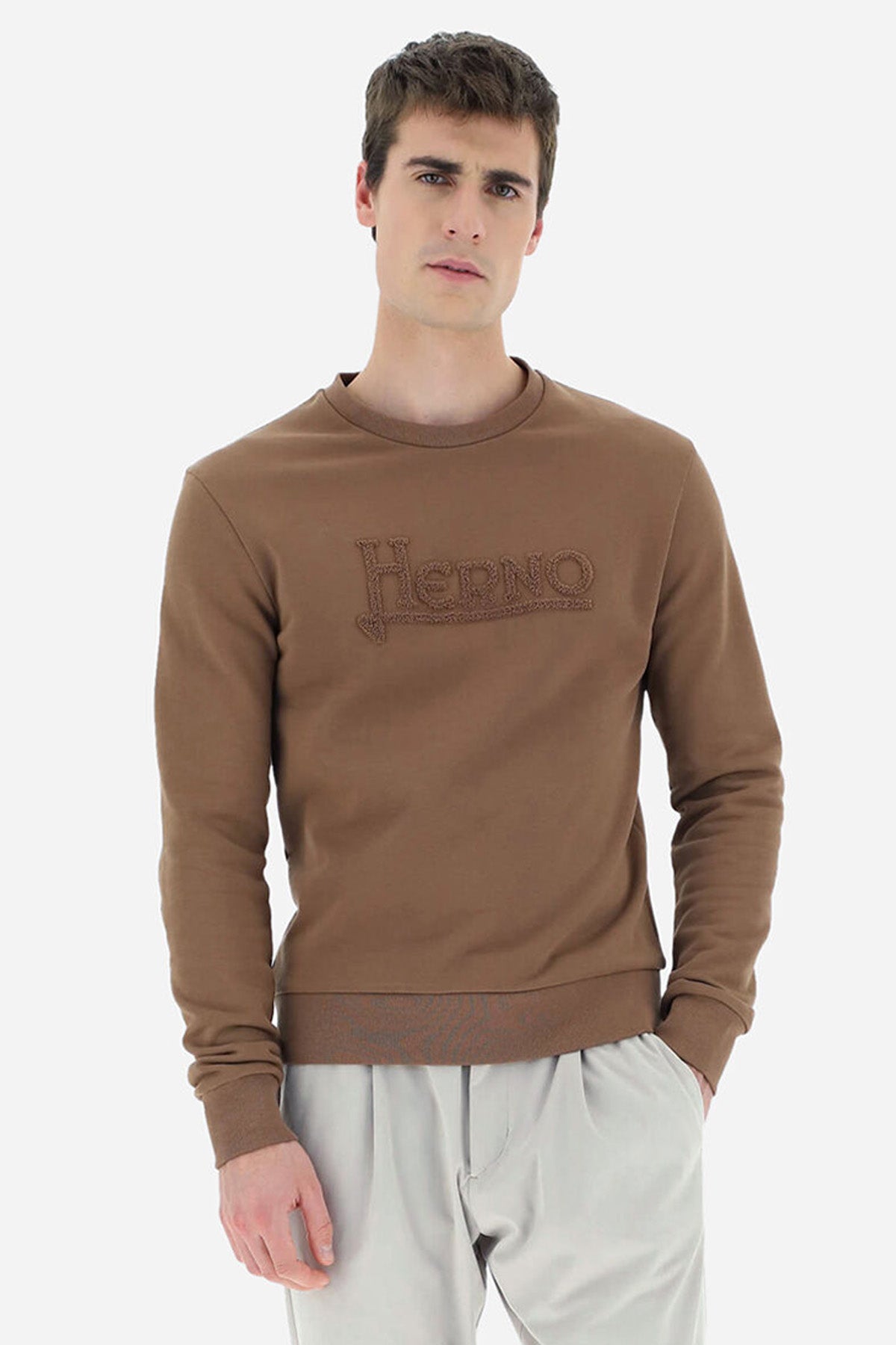 Herno Resort Kabartma Logolu Sweatshirt-Libas Trendy Fashion Store
