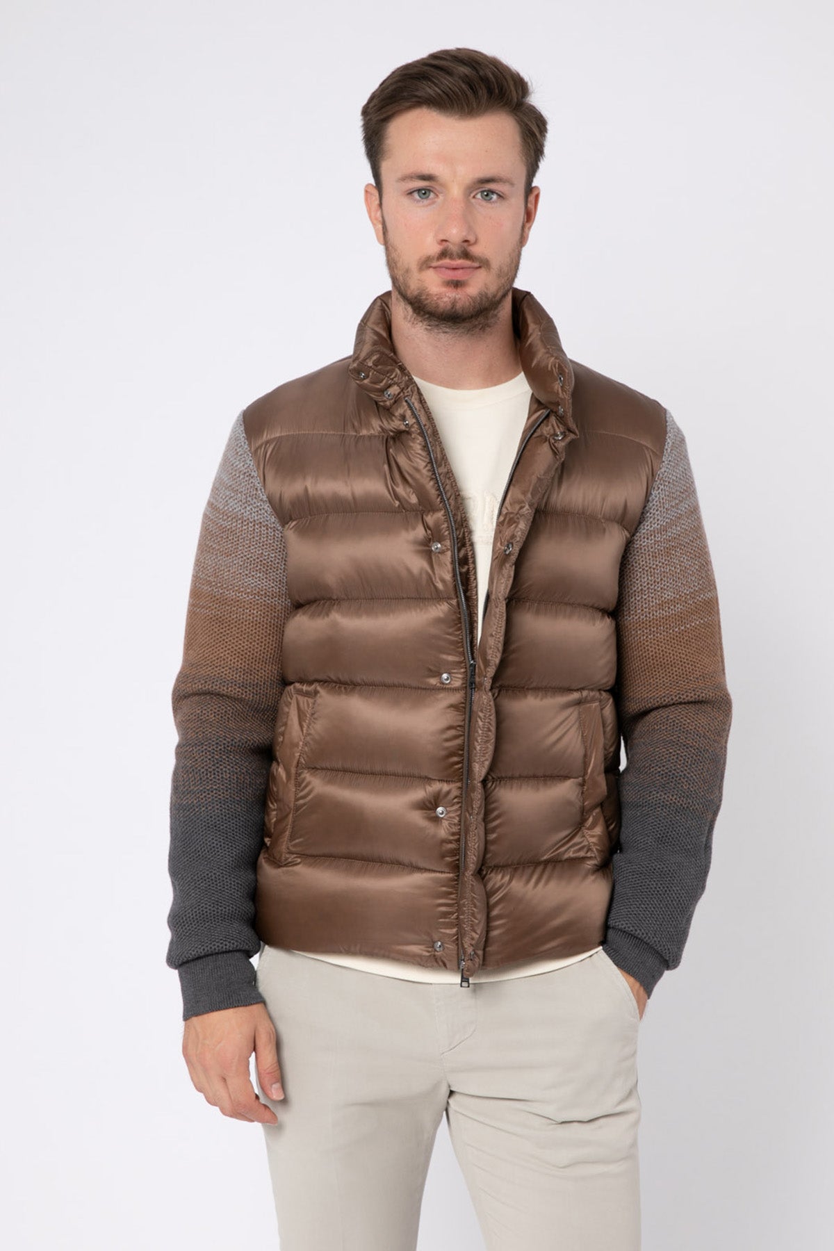 Herno Resort Yün Kollu Puffer Mont Ceket-Libas Trendy Fashion Store