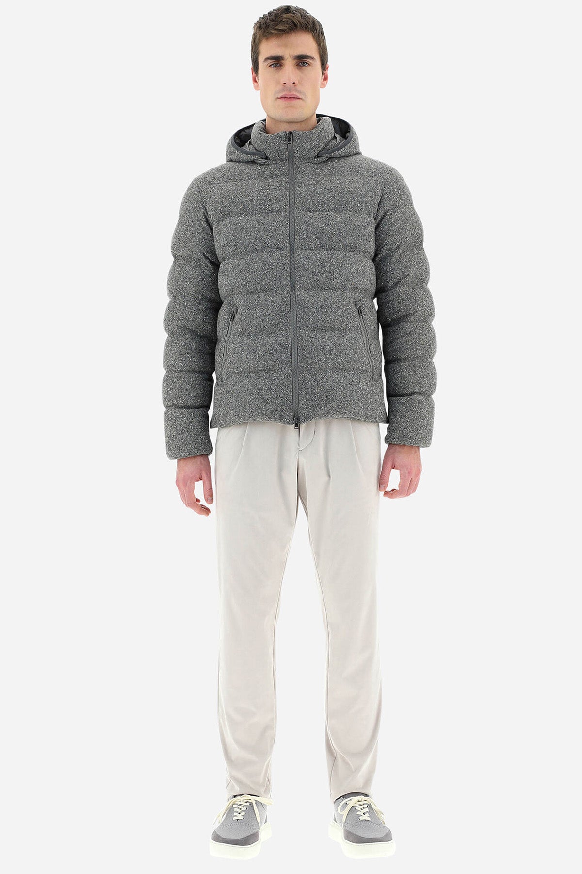 Herno Resort Kapüşonlu Yün Ve İpekli Puffer Mont-Libas Trendy Fashion Store