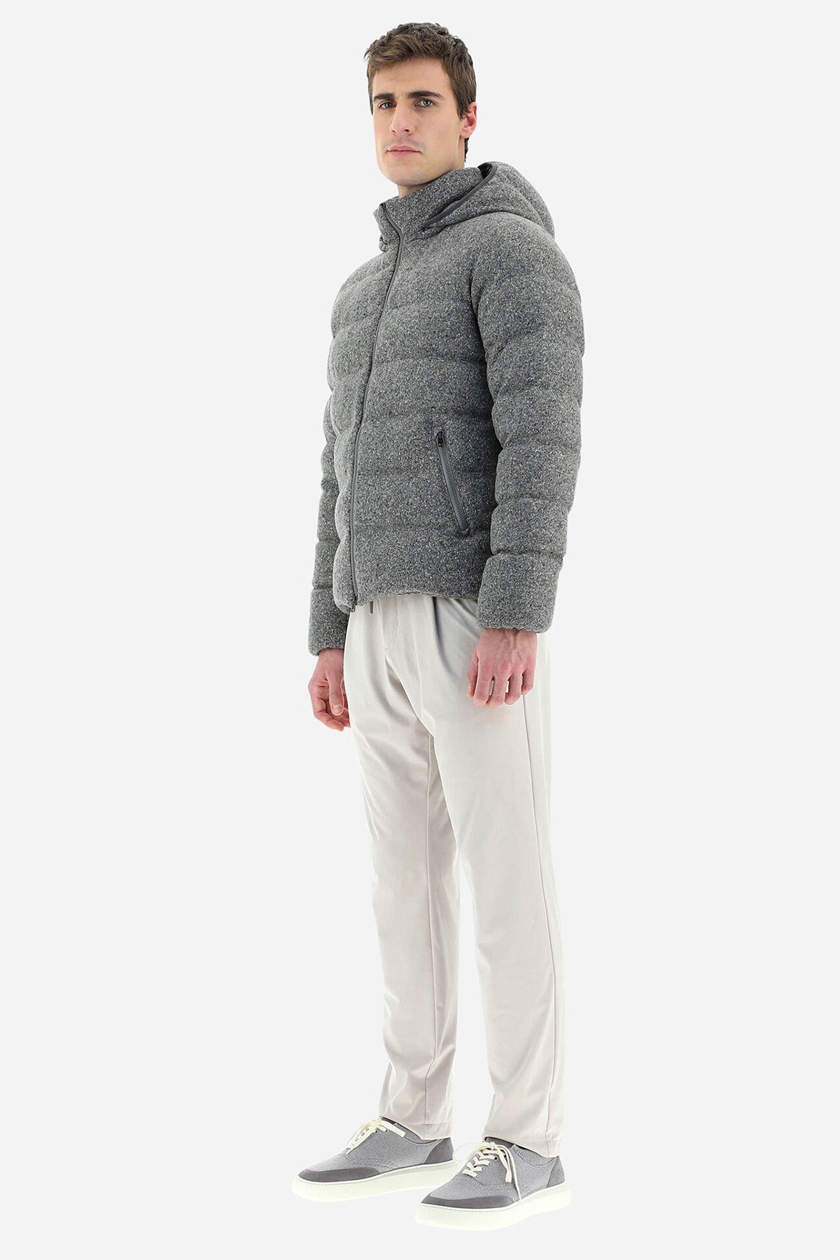 Herno Resort Kapüşonlu Yün Ve İpekli Puffer Mont-Libas Trendy Fashion Store