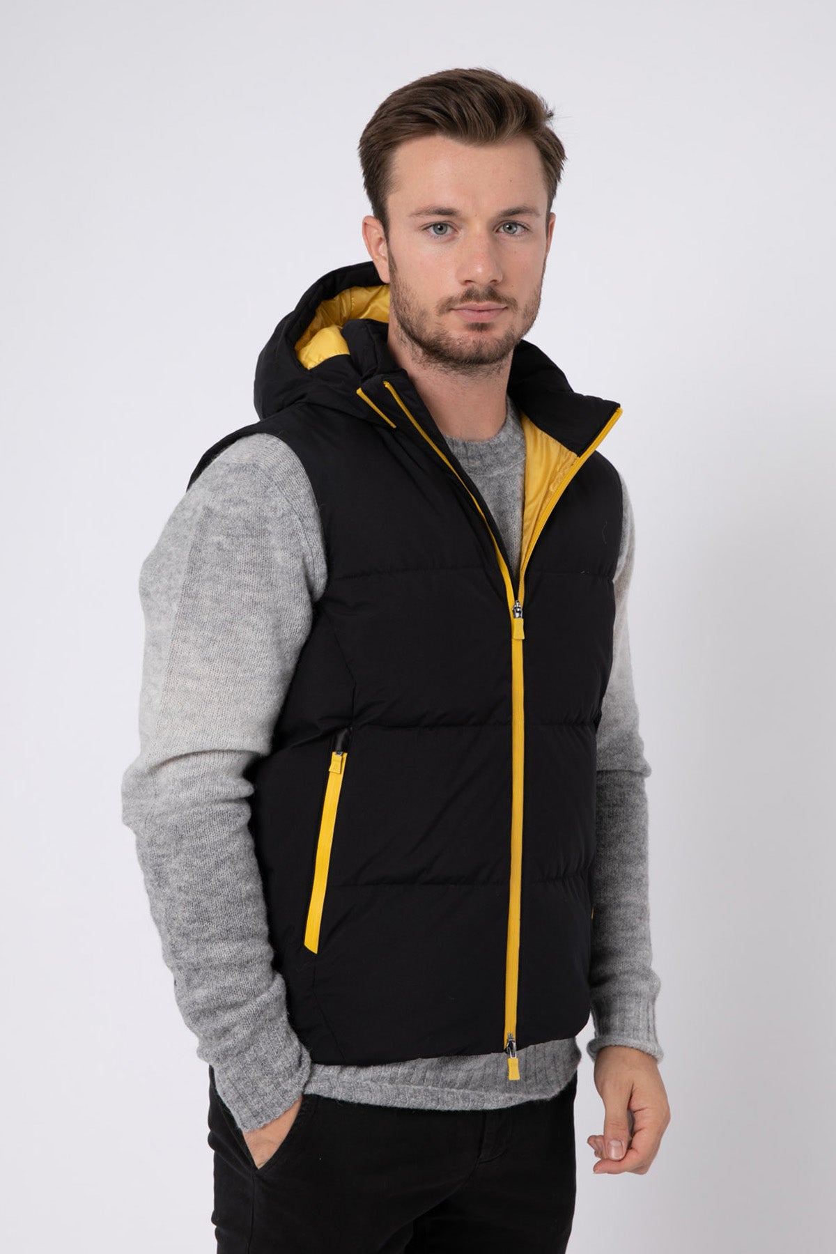 Herno Laminar Kapüşonlu Puffer Yelek-Libas Trendy Fashion Store