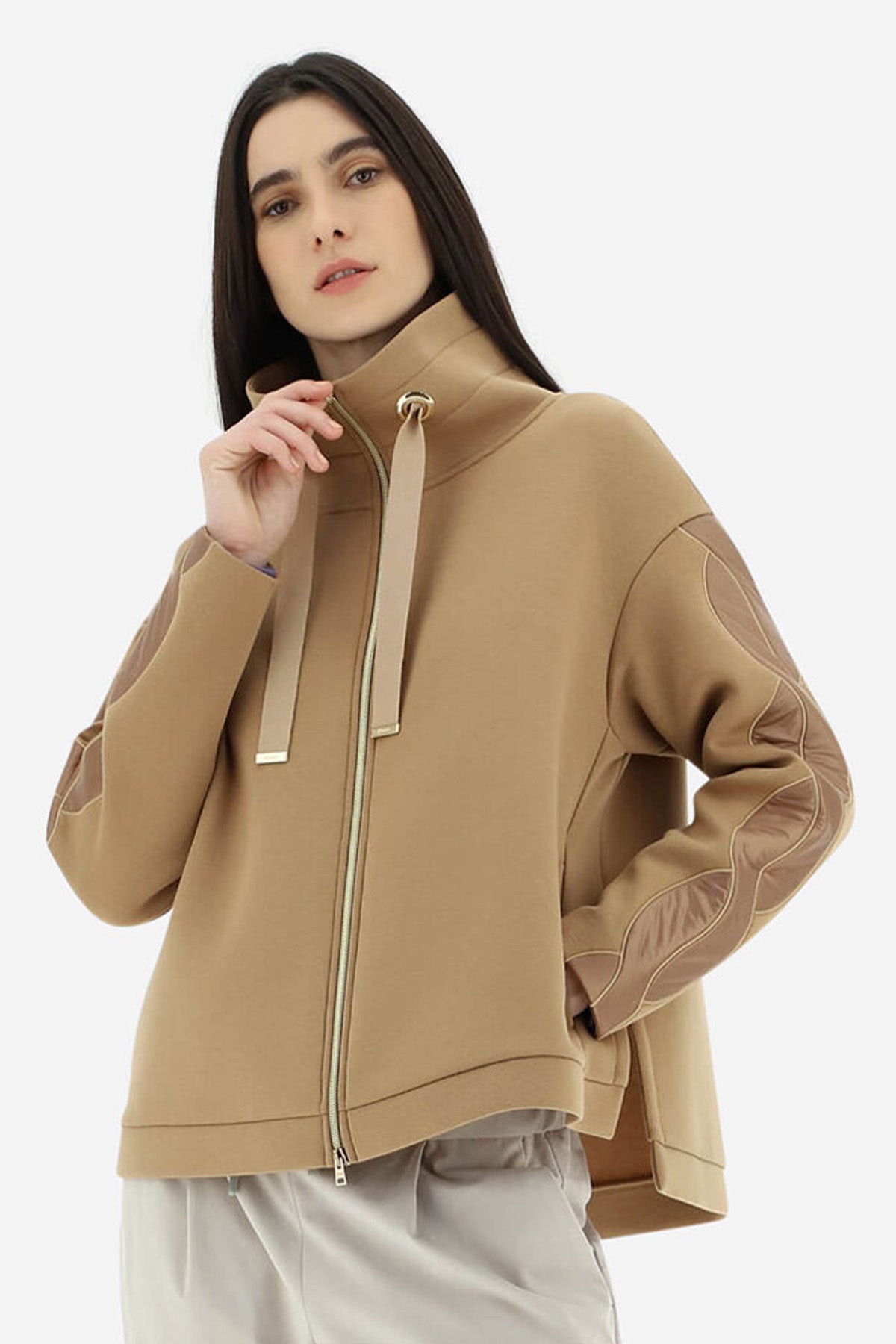 Herno Resort Dik Yaka Fermuarlı Ceket-Libas Trendy Fashion Store