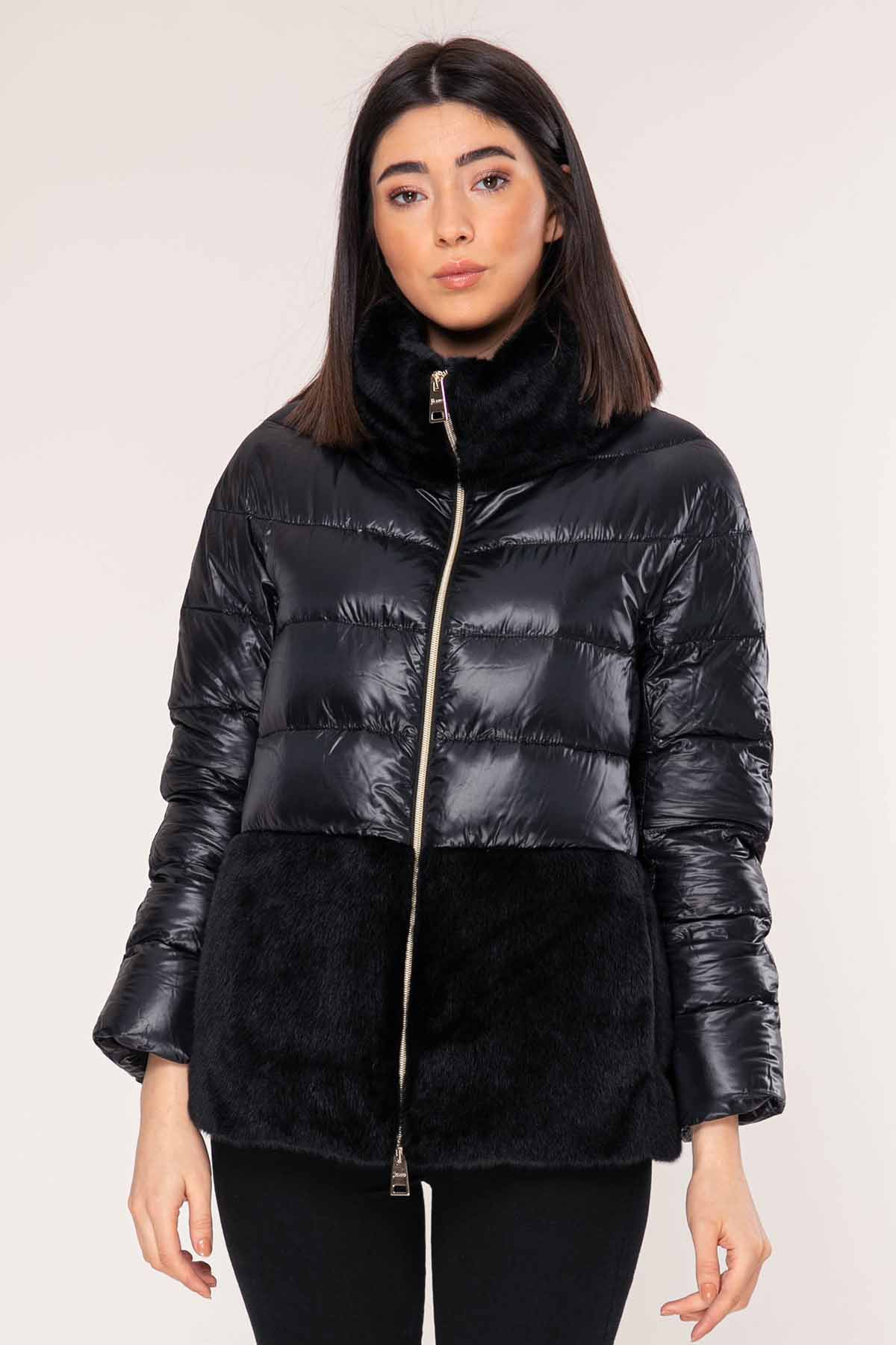 Herno Kürk Detaylı Puffer Mont-Libas Trendy Fashion Store