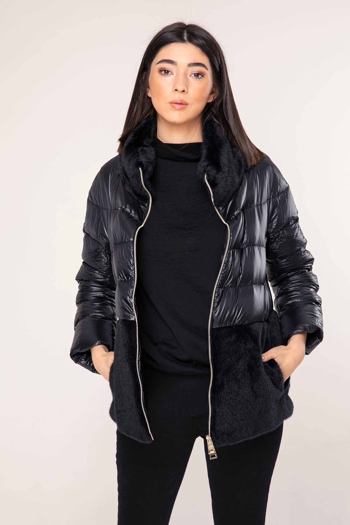 Herno Kürk Detaylı Puffer Mont-Libas Trendy Fashion Store