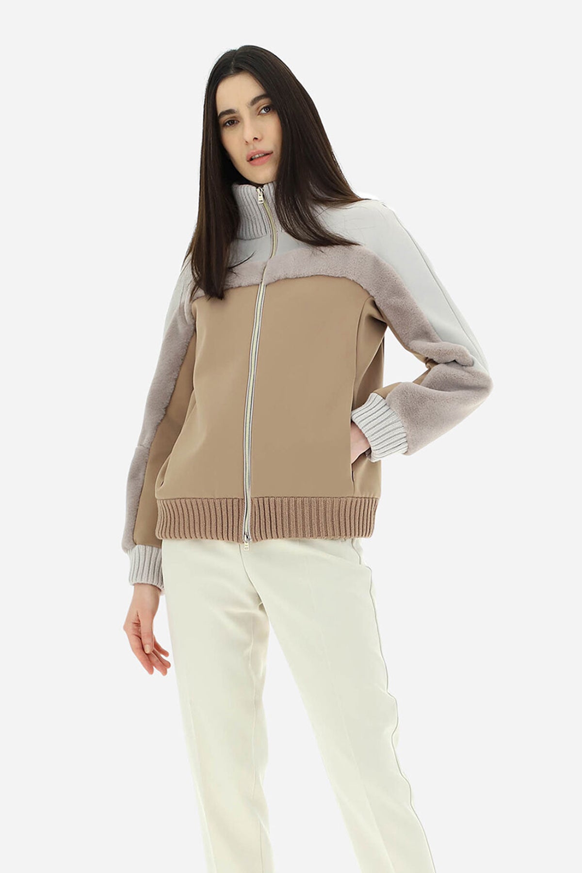 Herno Fermuarlı Triko Ceket-Libas Trendy Fashion Store