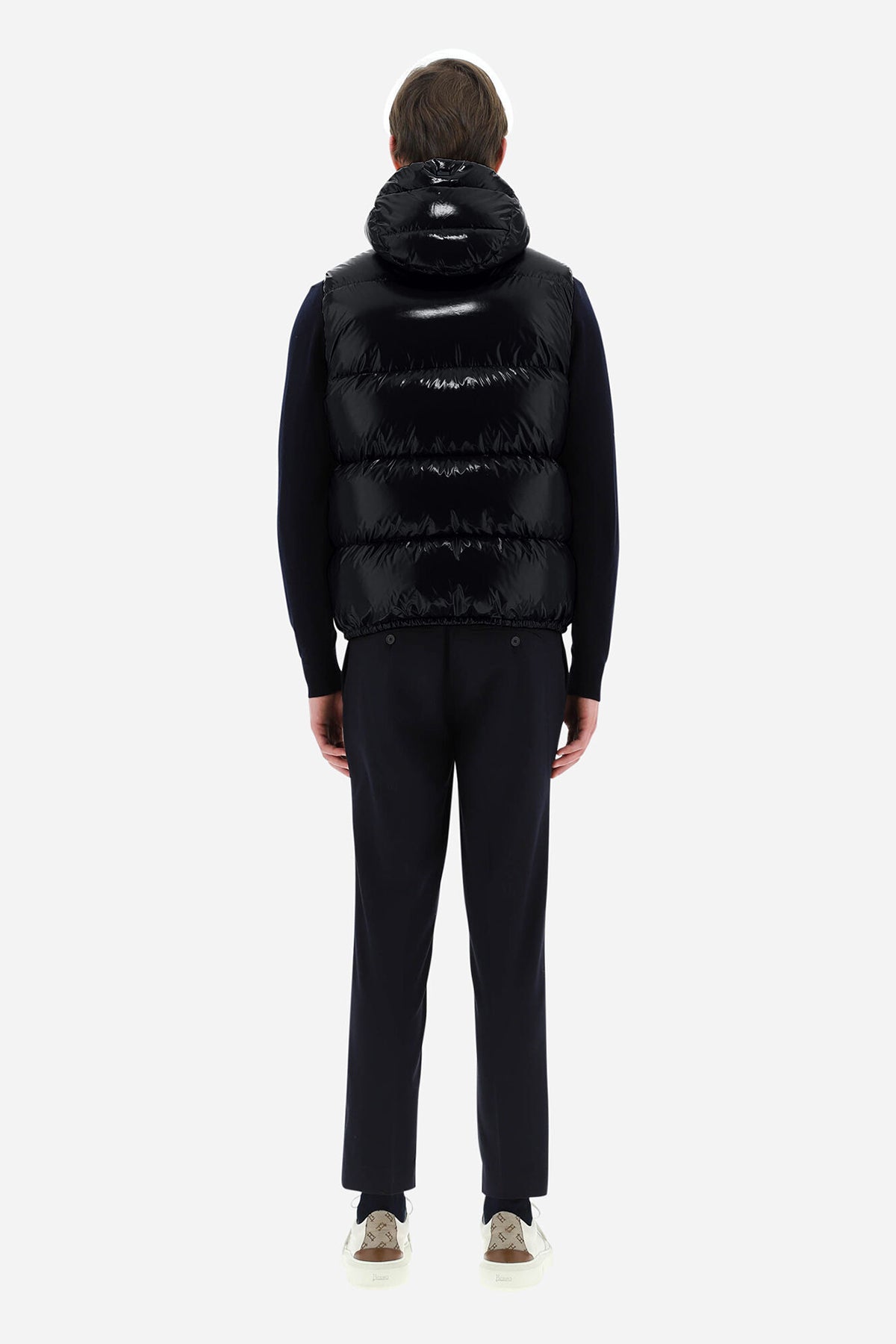 Herno Kapüşonlu Parlak Puffer Yelek-Libas Trendy Fashion Store