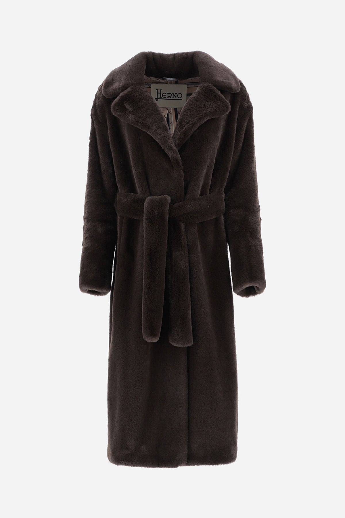 Herno Belden Kuşaklı Peluş Manto-Libas Trendy Fashion Store