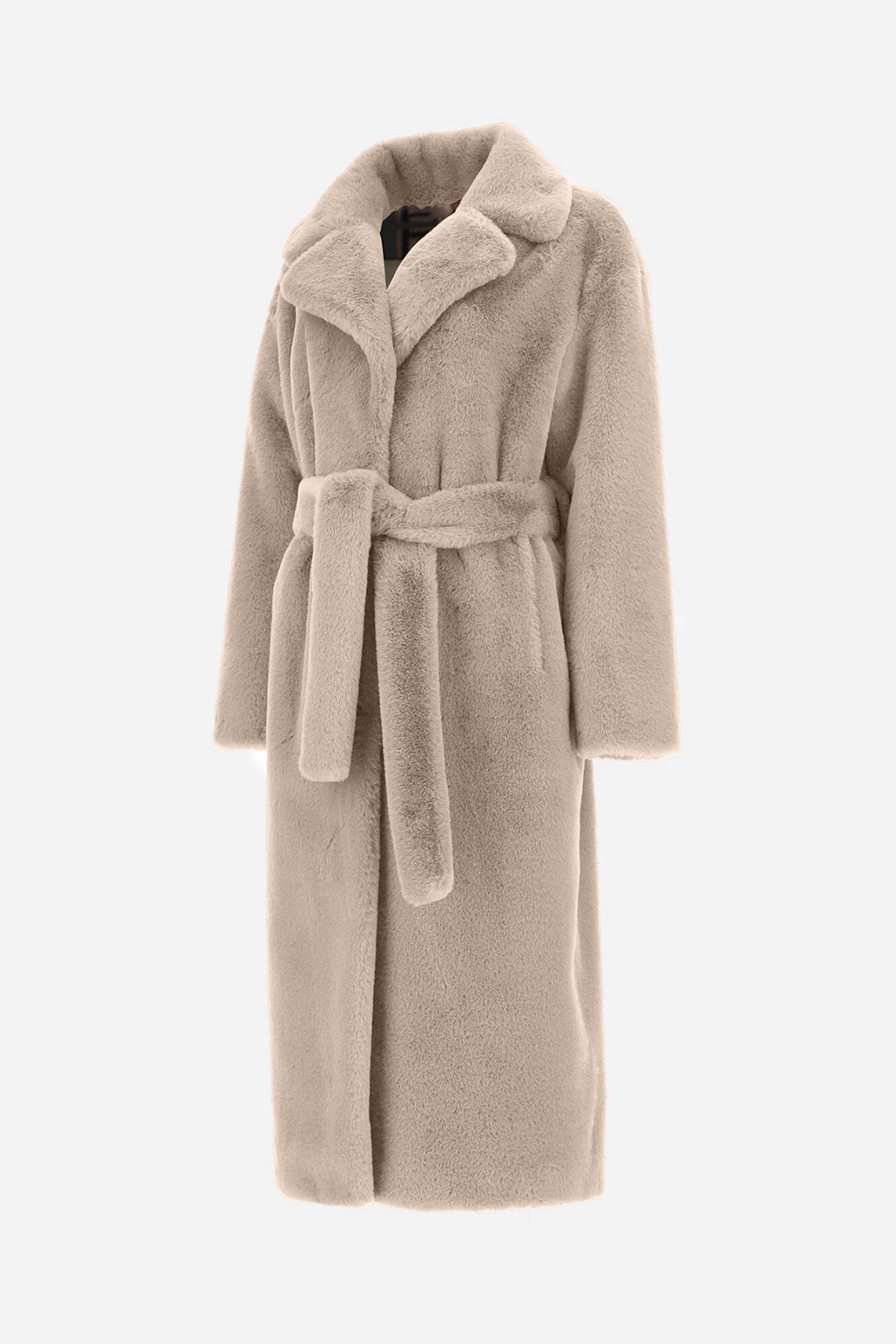 Herno Belden Kuşaklı Peluş Manto-Libas Trendy Fashion Store