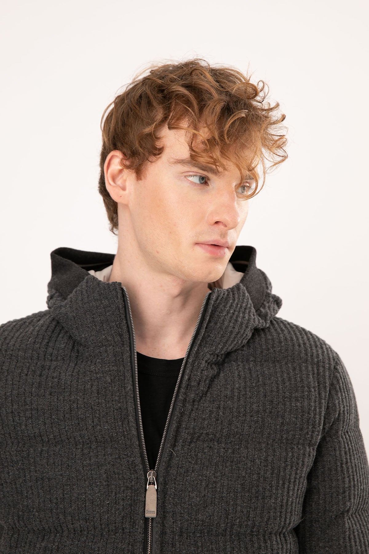 Herno Kapüşonlu Yün Puffer Mont-Libas Trendy Fashion Store