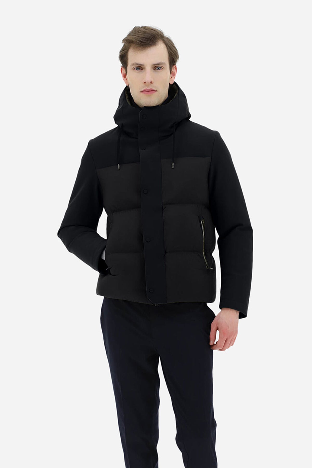 Herno Kapüşonlu Streç Puffer Mont-Libas Trendy Fashion Store