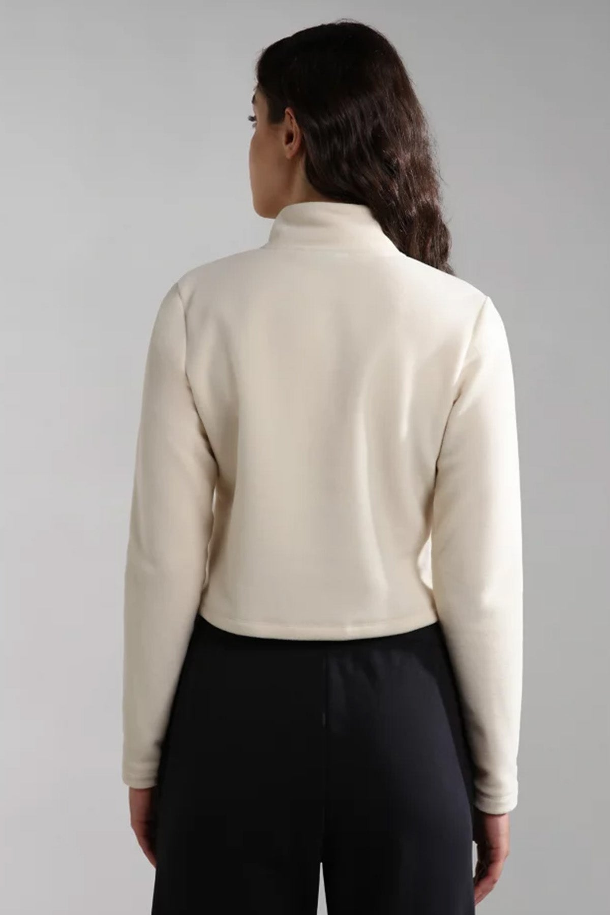 Napapijri Morgex Yarım Fermuarlı Crop Polar Sweatshirt-Libas Trendy Fashion Store