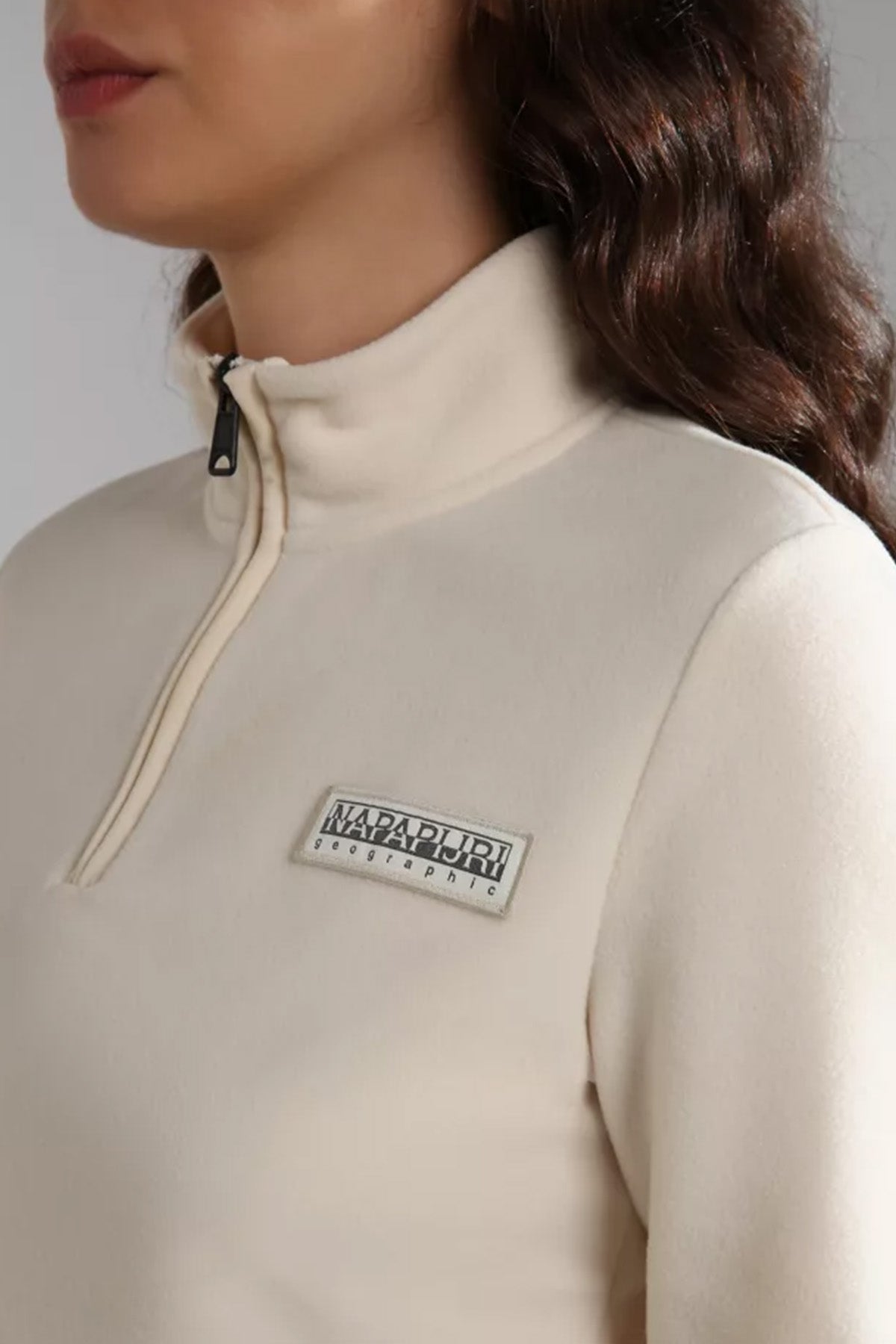 Napapijri Morgex Yarım Fermuarlı Crop Polar Sweatshirt-Libas Trendy Fashion Store