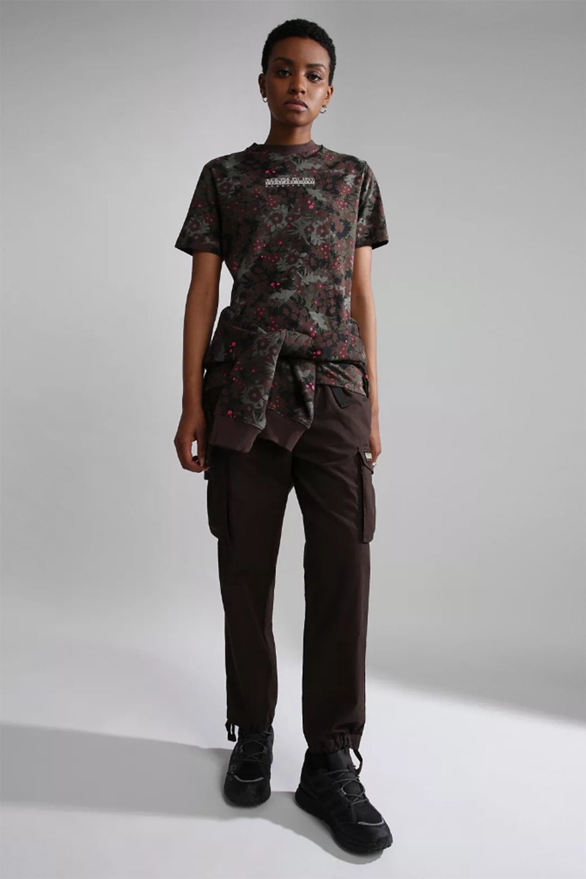 Napapijri Çiçek Desenli T-shirt-Libas Trendy Fashion Store