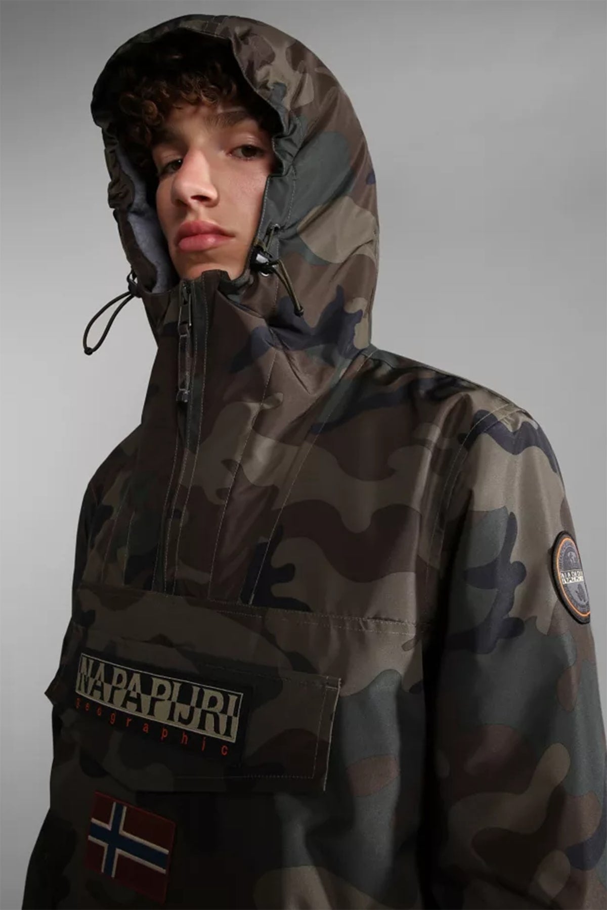 Napapijri Rainforest Kanguru Cepli Kamuflaj Anorak Mont-Libas Trendy Fashion Store