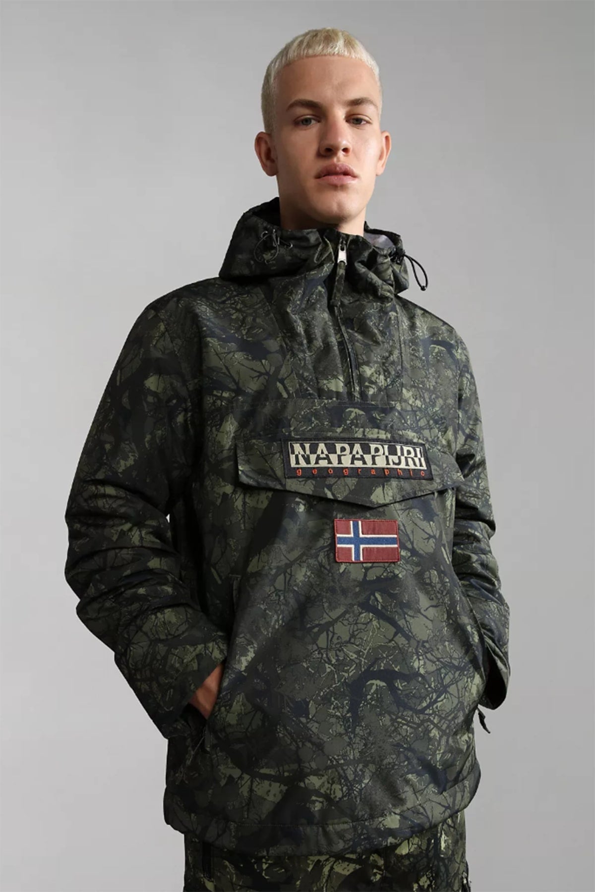 Napapijri Rainforest Kanguru Cepli Kamuflaj Anorak Mont-Libas Trendy Fashion Store