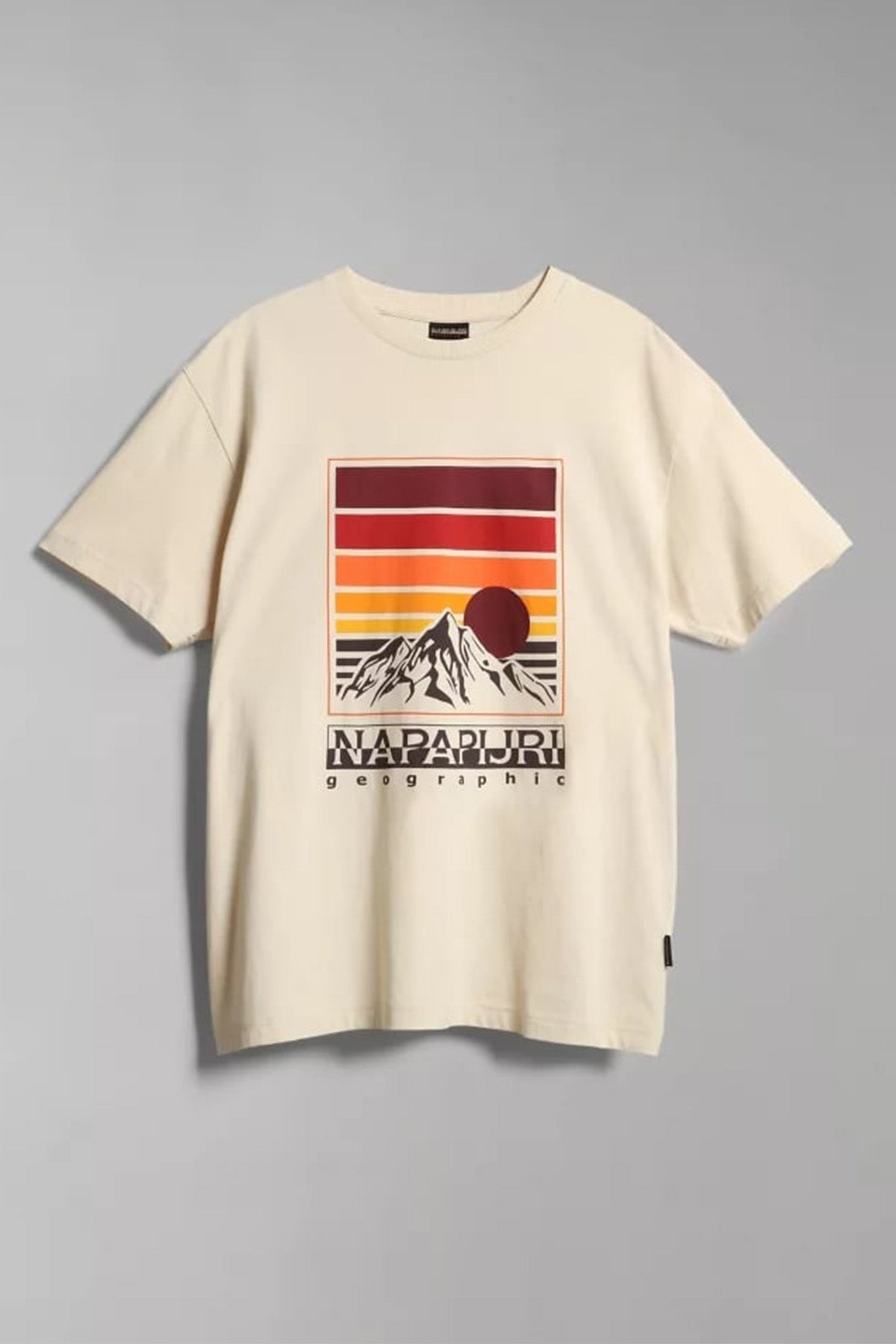 Napapijri Hill Grafik Baskılı Geniş Kesim T-shirt-Libas Trendy Fashion Store