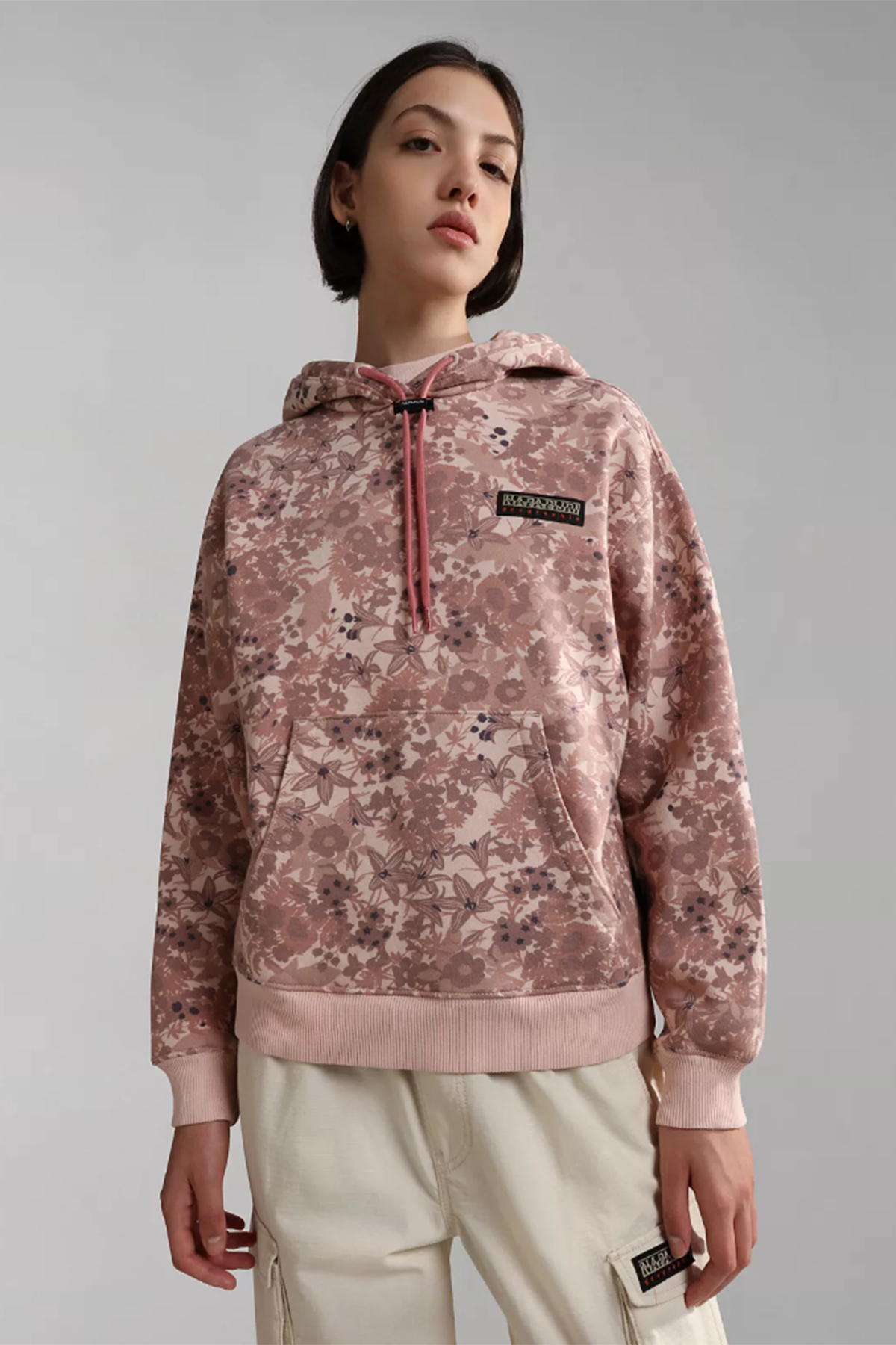 Napapijri Çiçek Desenli Kapüşonlu Sweatshirt-Libas Trendy Fashion Store