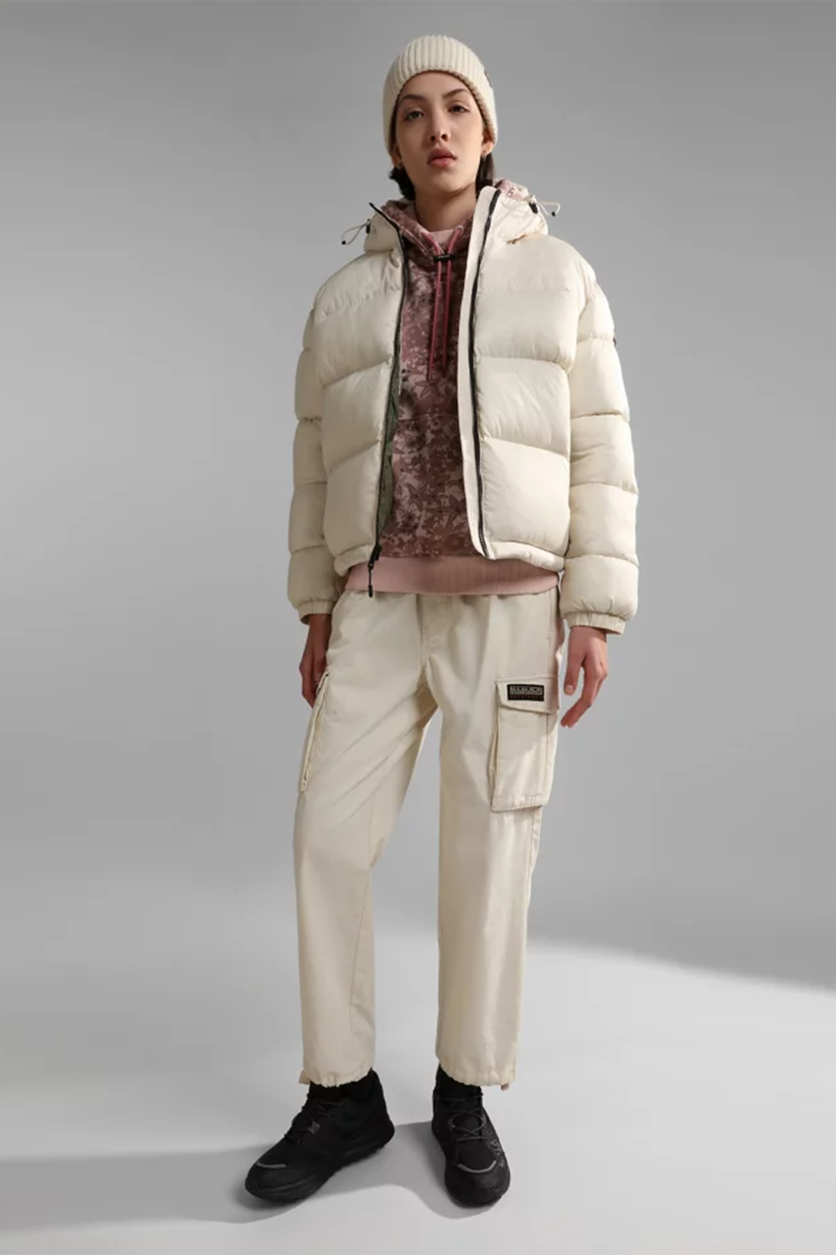 Napapijri Çiçek Desenli Kapüşonlu Sweatshirt-Libas Trendy Fashion Store