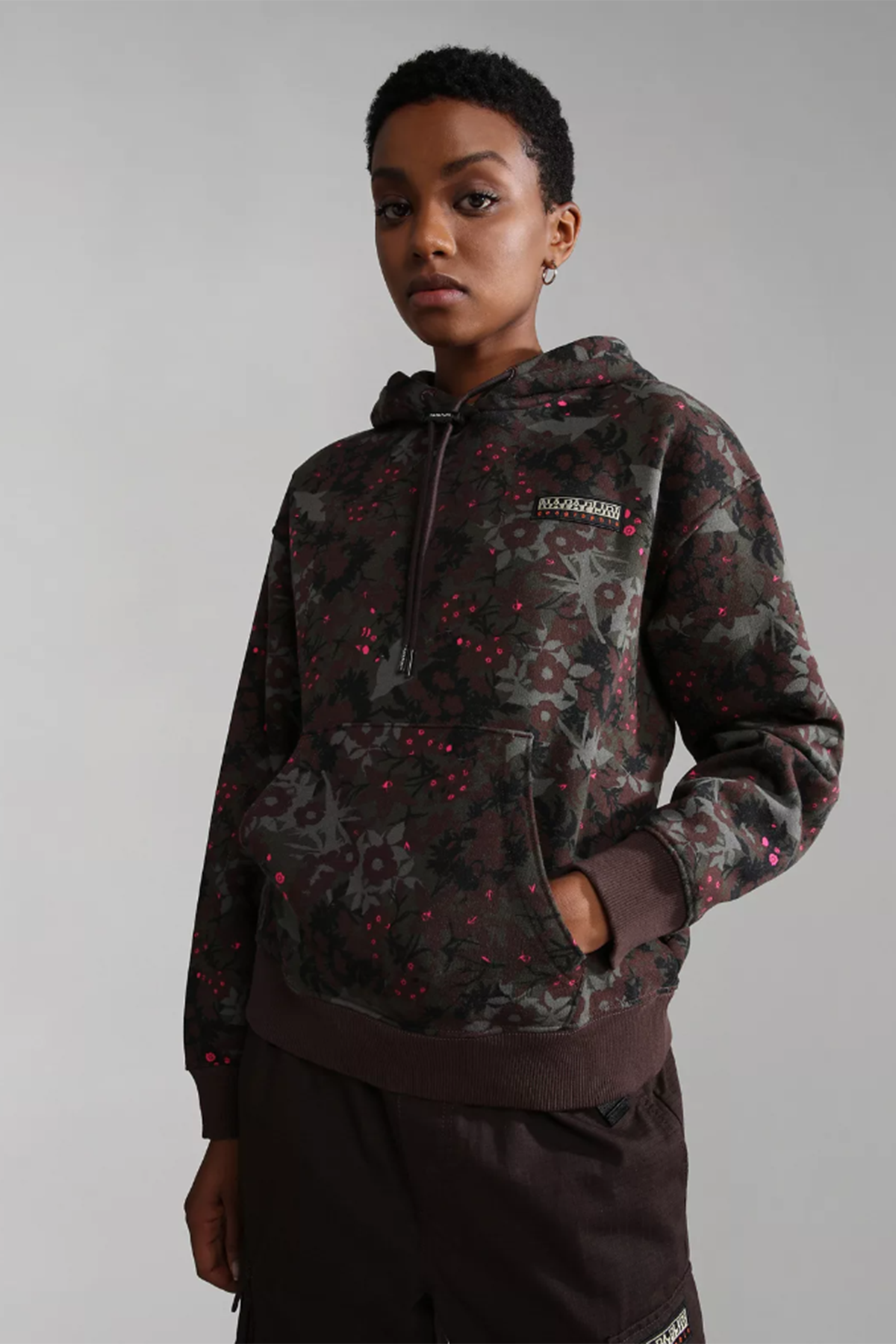 Napapijri Çiçek Desenli Kapüşonlu Sweatshirt-Libas Trendy Fashion Store