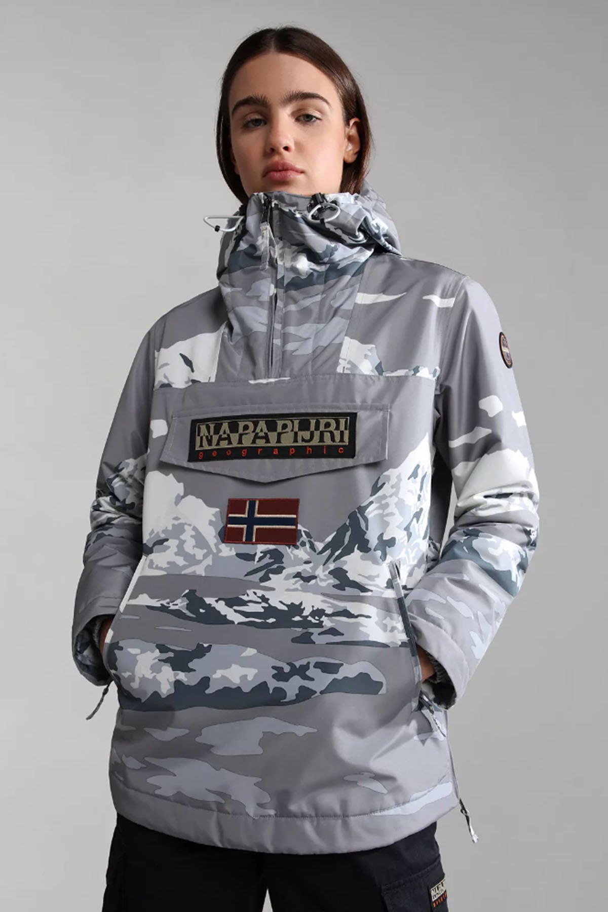 Napapijri Rainforest Kanguru Cepli Kamuflaj Anorak Mont-Libas Trendy Fashion Store