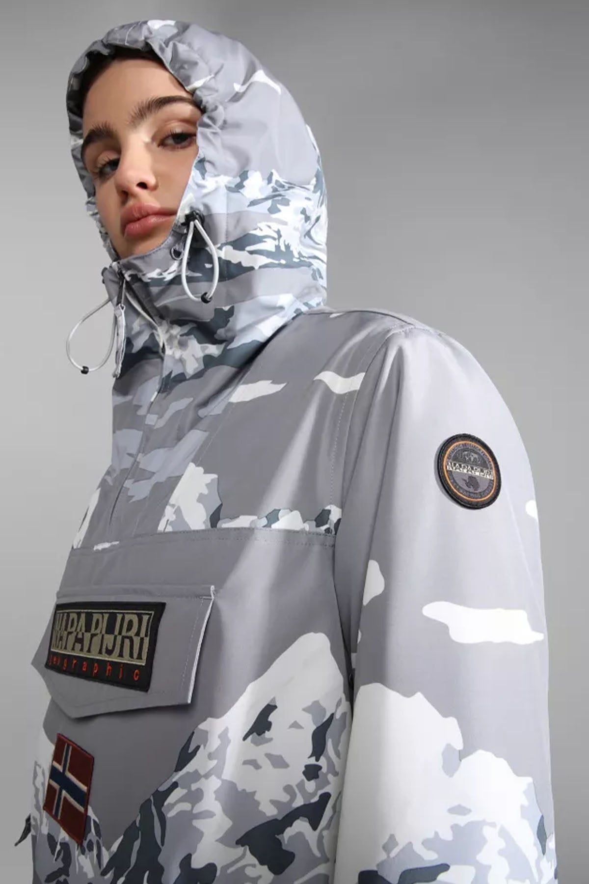 Napapijri Rainforest Kanguru Cepli Kamuflaj Anorak Mont-Libas Trendy Fashion Store