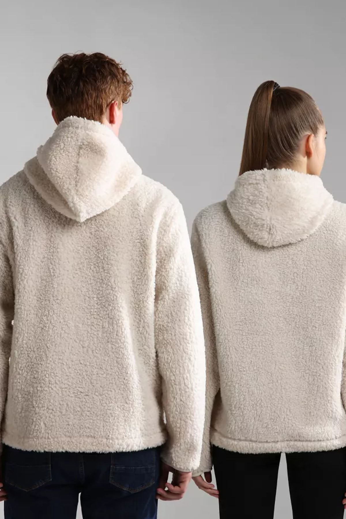 Napapijri Burgee Kanguru Cepli Kapüşonlu Unisex Polar Sweatshirt-Libas Trendy Fashion Store