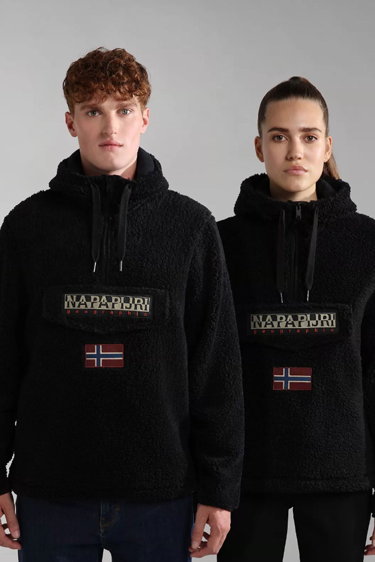 Napapijri Burgee Kanguru Cepli Kapüşonlu Unisex Polar Sweatshirt-Libas Trendy Fashion Store