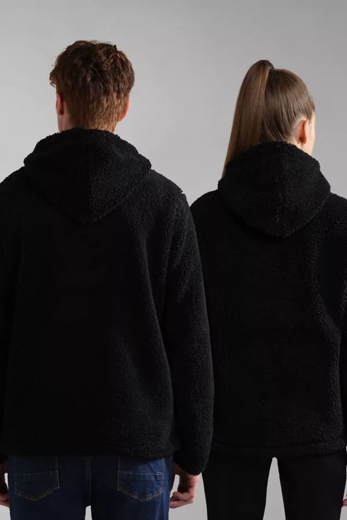 Napapijri Burgee Kanguru Cepli Kapüşonlu Unisex Polar Sweatshirt-Libas Trendy Fashion Store