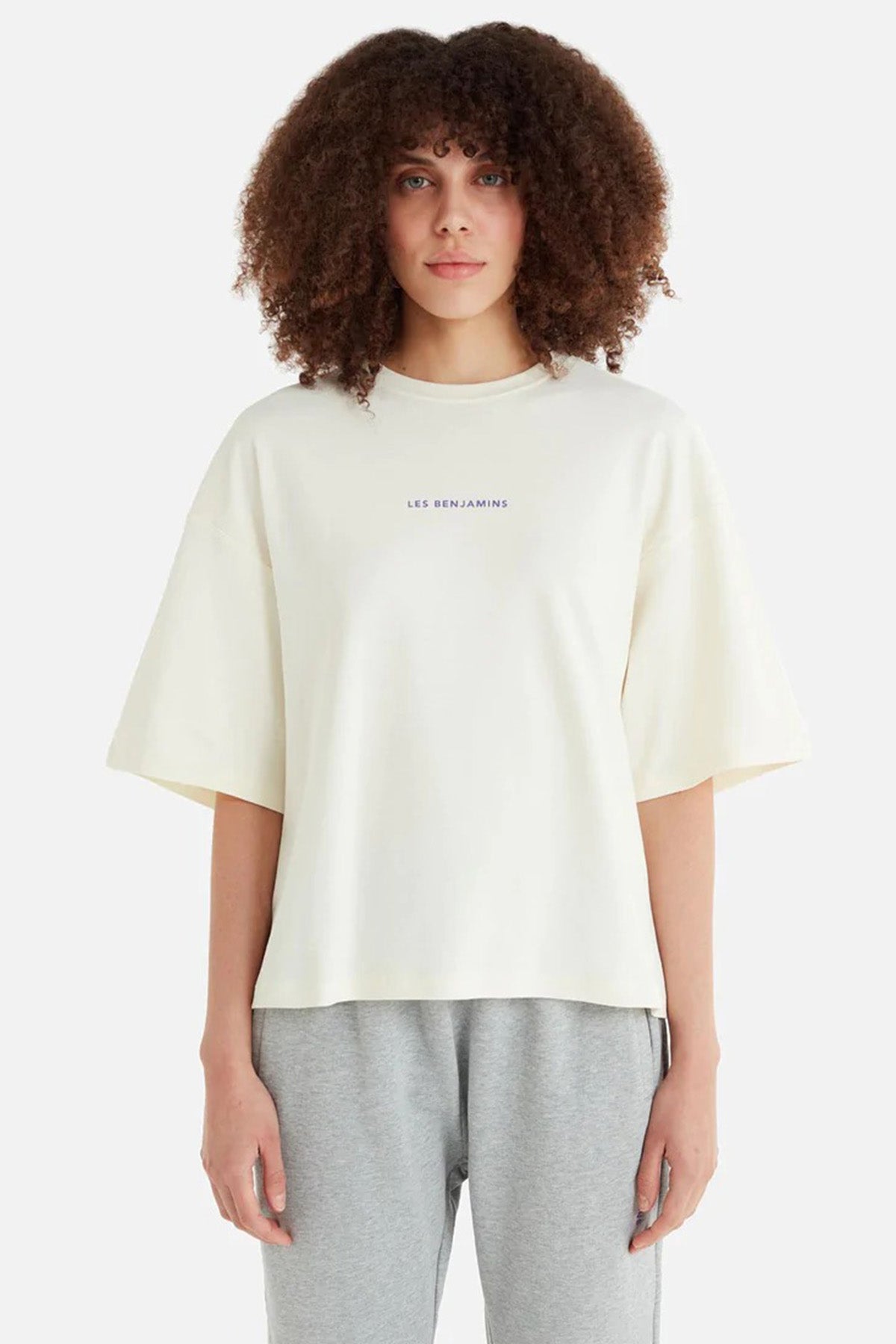 Les Benjamins Logolu Geniş Kesim T-shirt-Libas Trendy Fashion Store