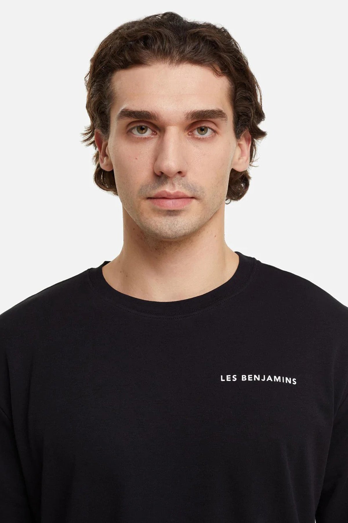 Les Benjamins Yuvarlak Yaka Logolu T-shirt-Libas Trendy Fashion Store