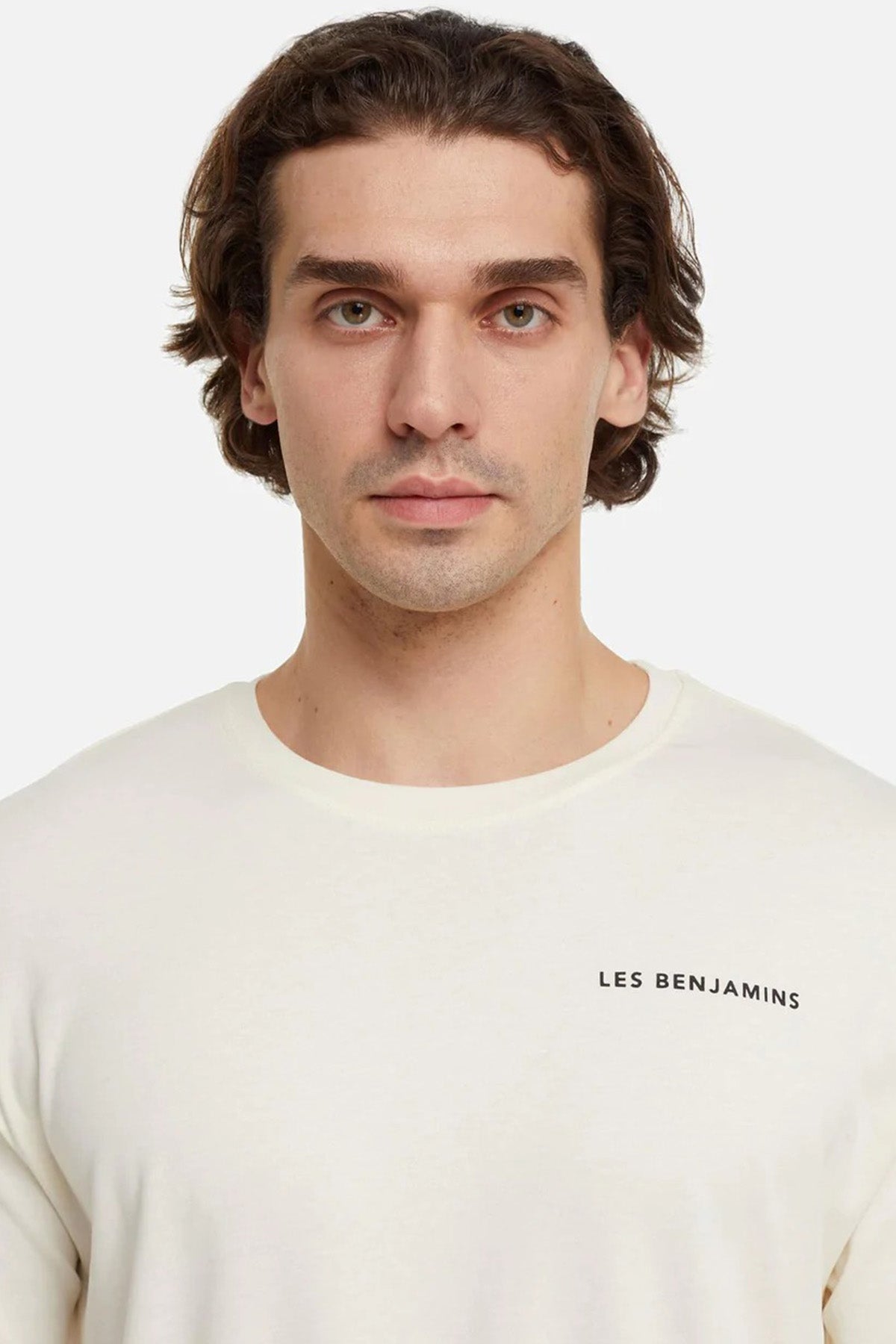 Les Benjamins Yuvarlak Yaka Logolu T-shirt-Libas Trendy Fashion Store