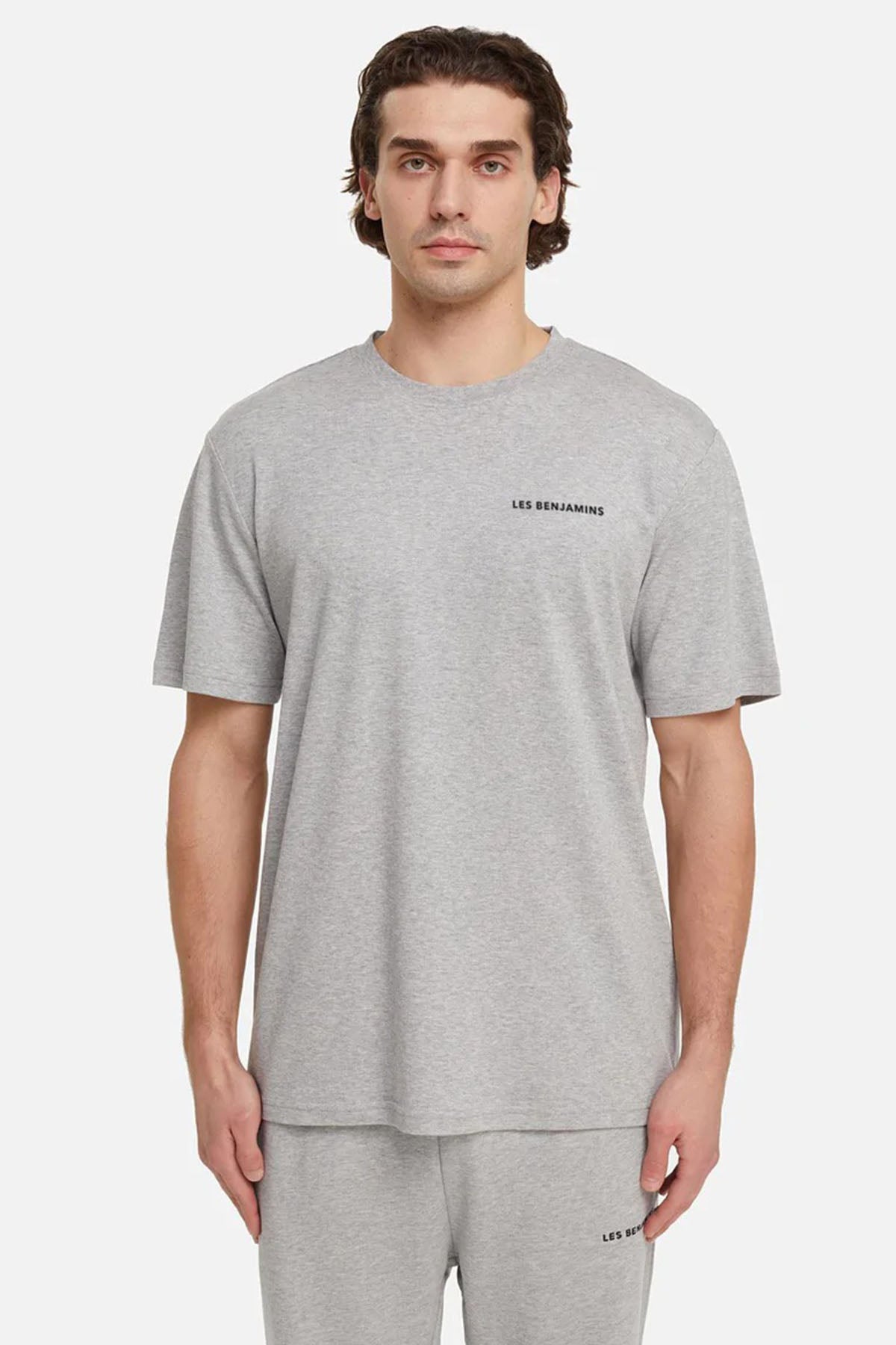 Les Benjamins Yuvarlak Yaka Logolu T-shirt-Libas Trendy Fashion Store