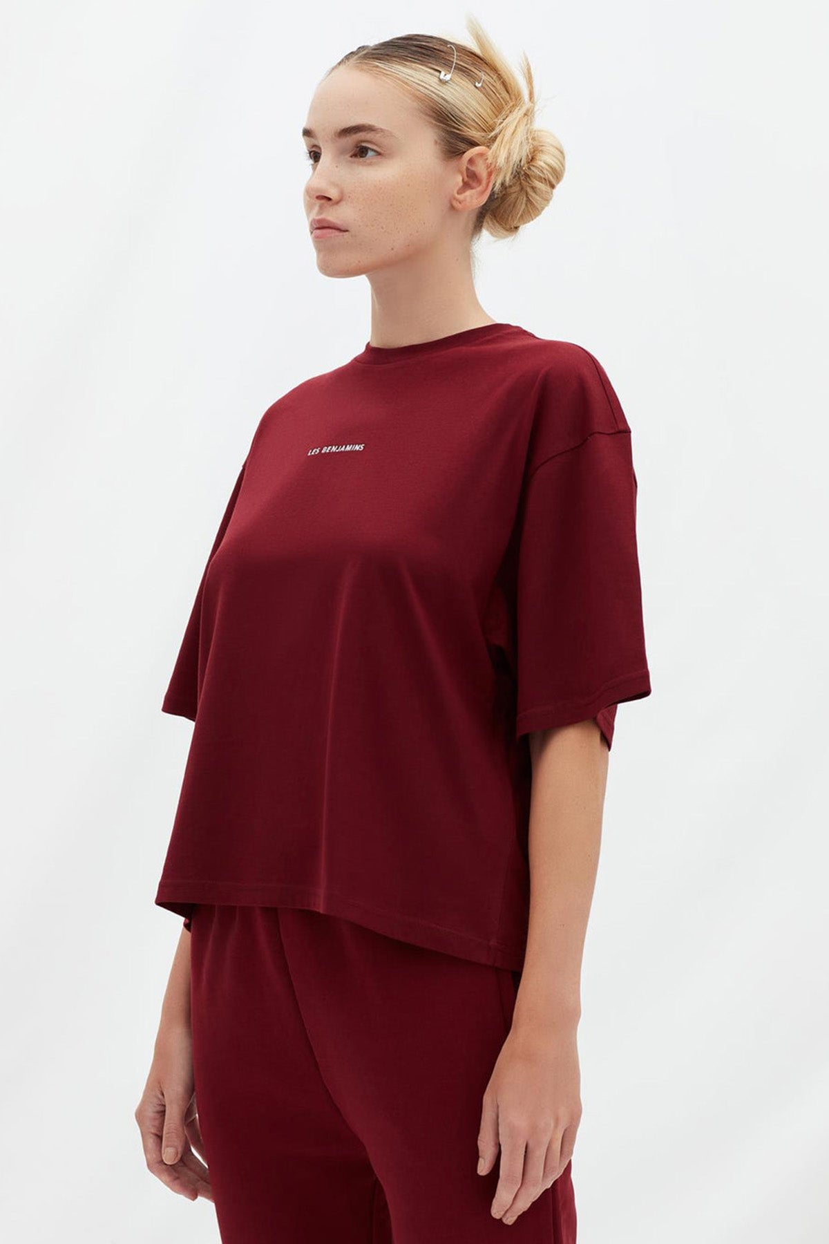 Les Benjamins Geniş Kesim Logolu Crop T-shirt-Libas Trendy Fashion Store