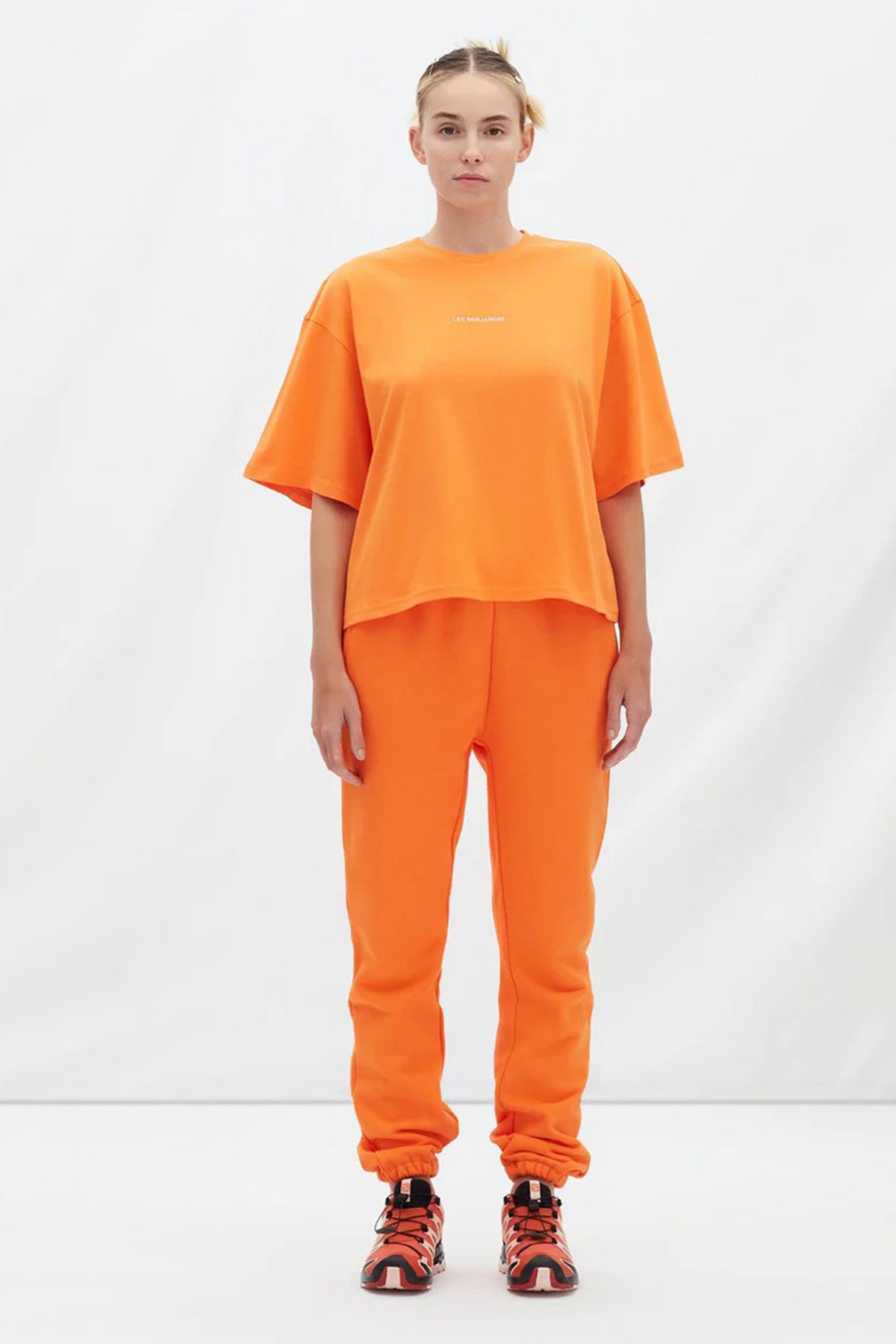 Les Benjamins Geniş Kesim Logolu Crop T-shirt-Libas Trendy Fashion Store